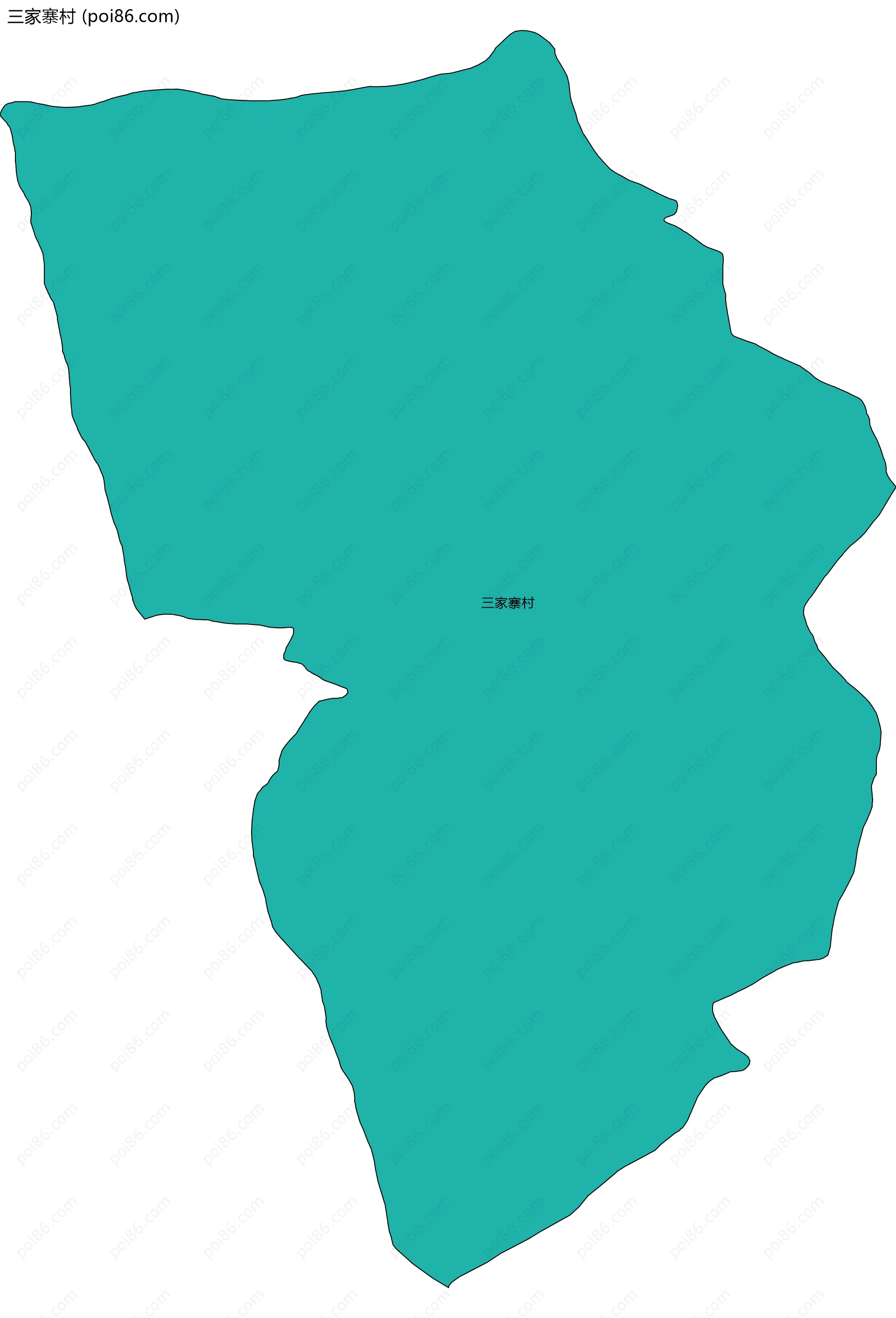 三家寨村边界地图