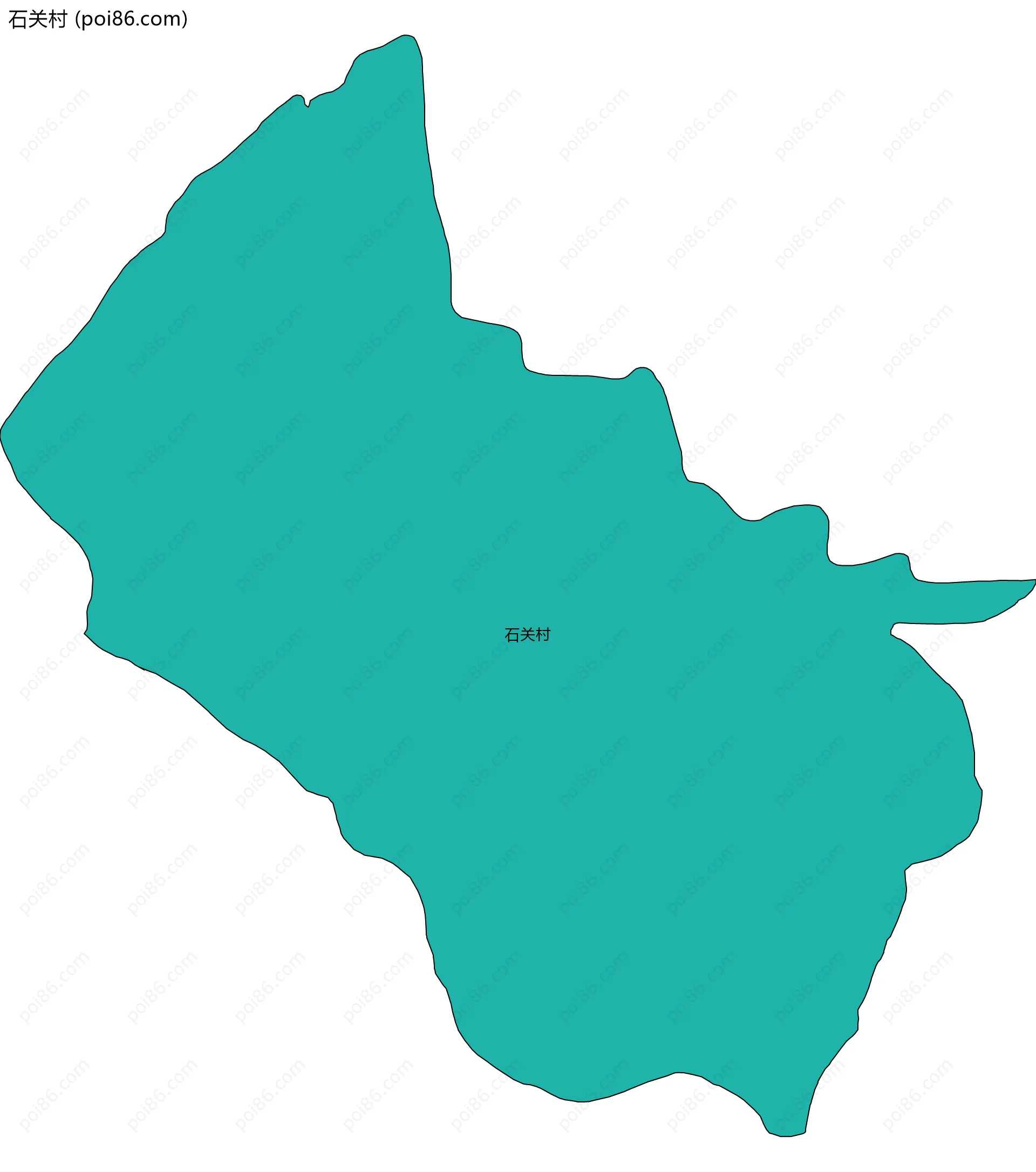 石关村边界地图