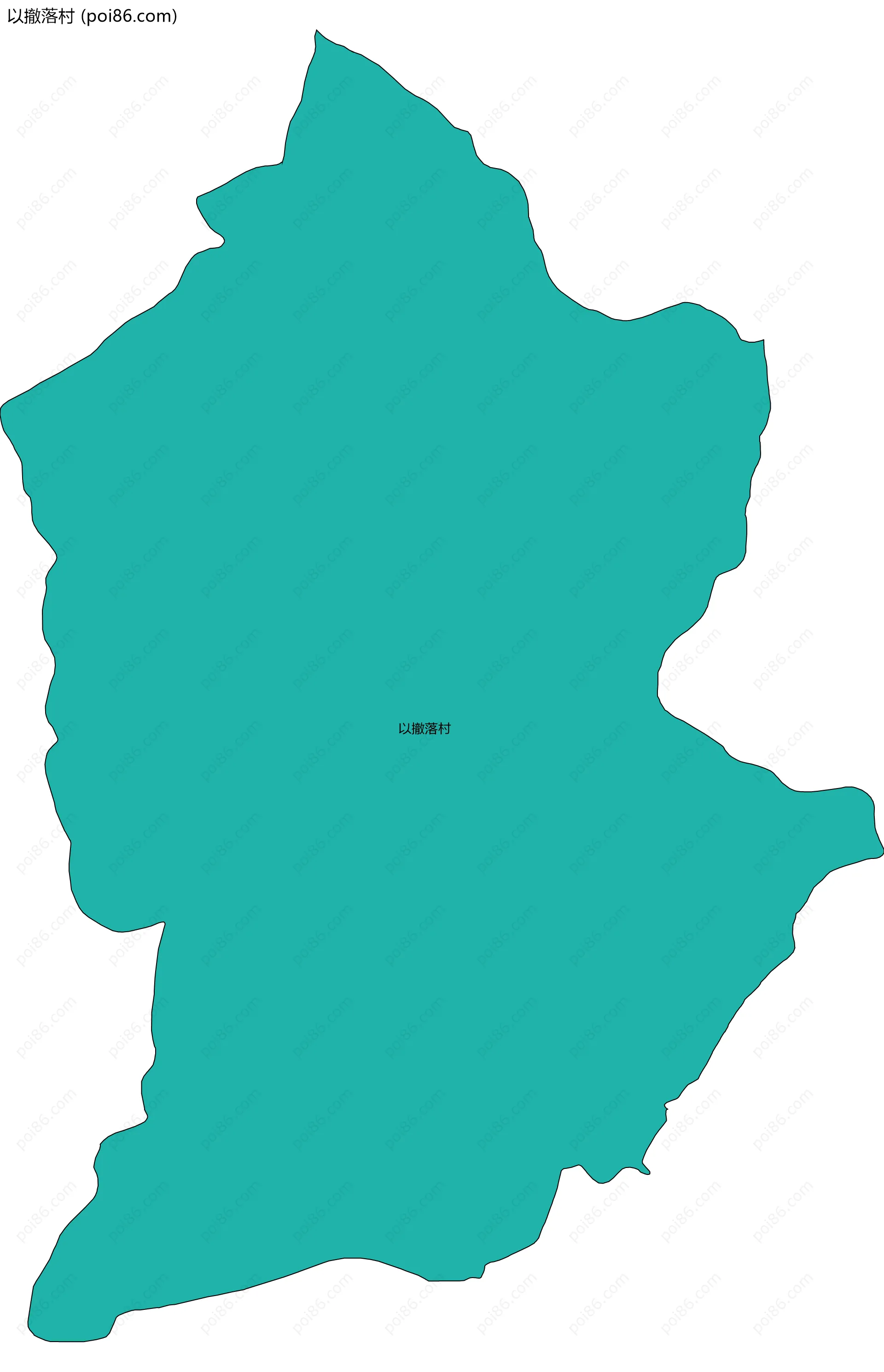 以撤落村边界地图