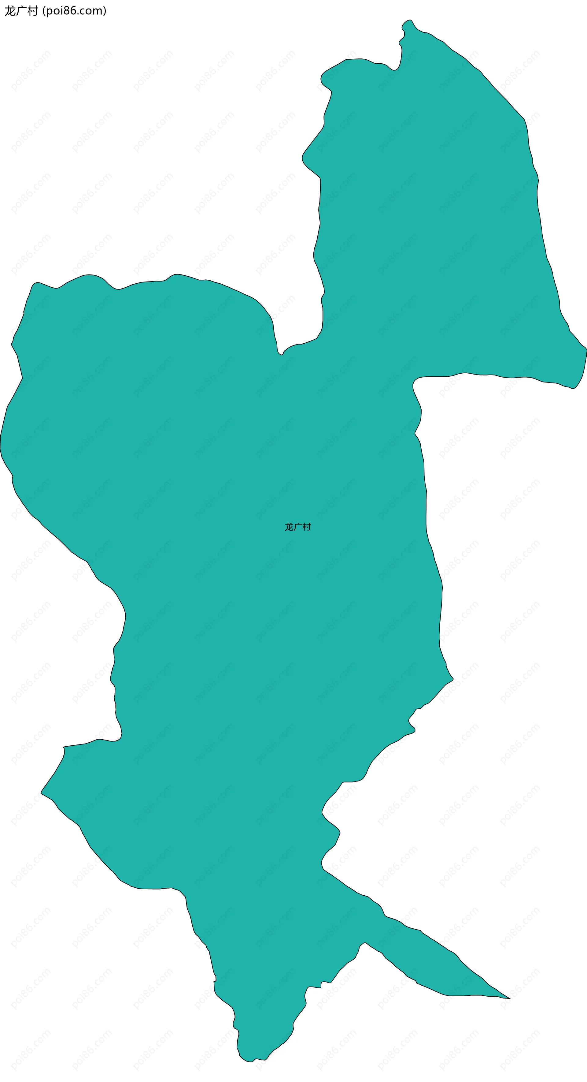 龙广村边界地图