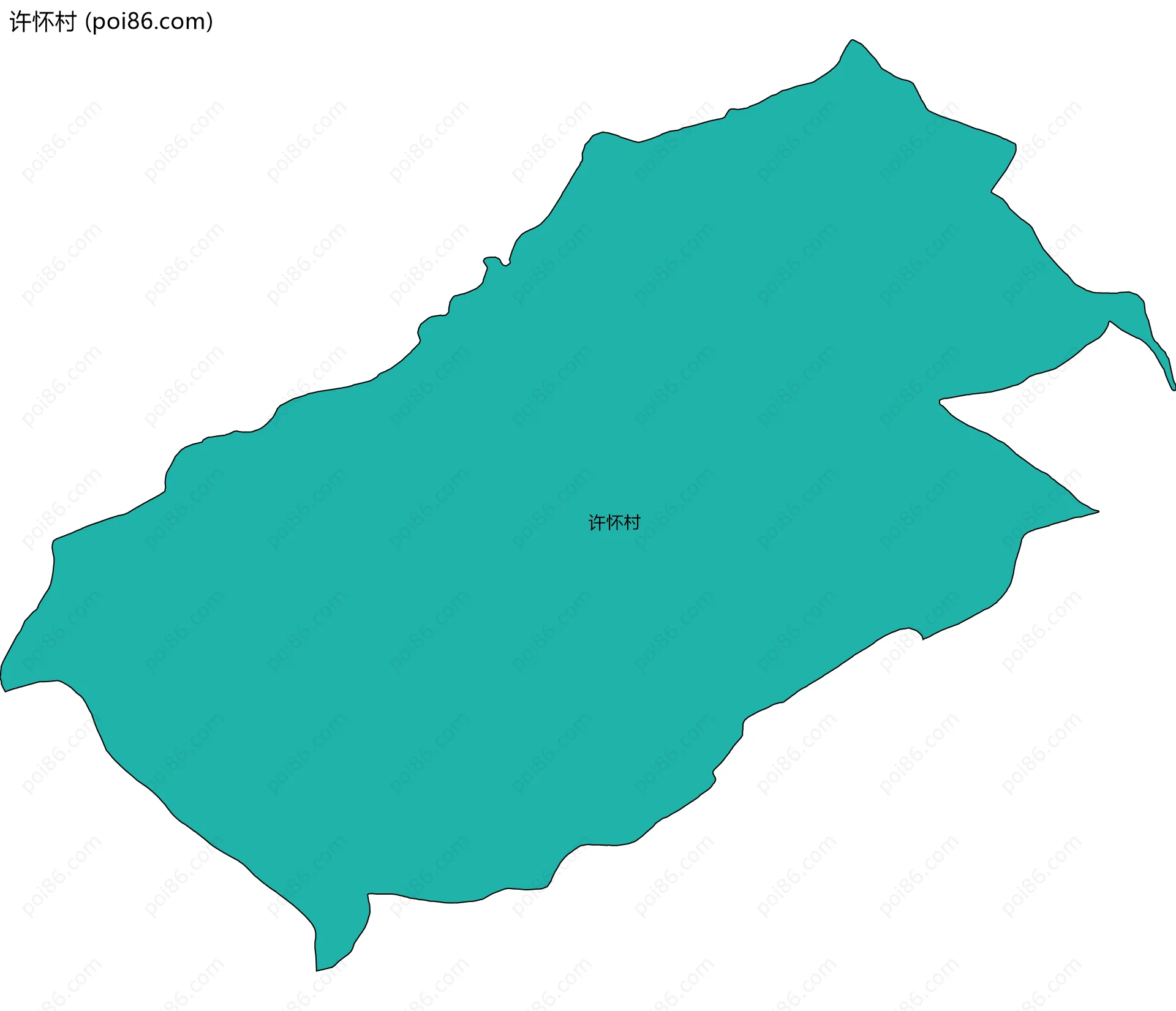 许怀村边界地图