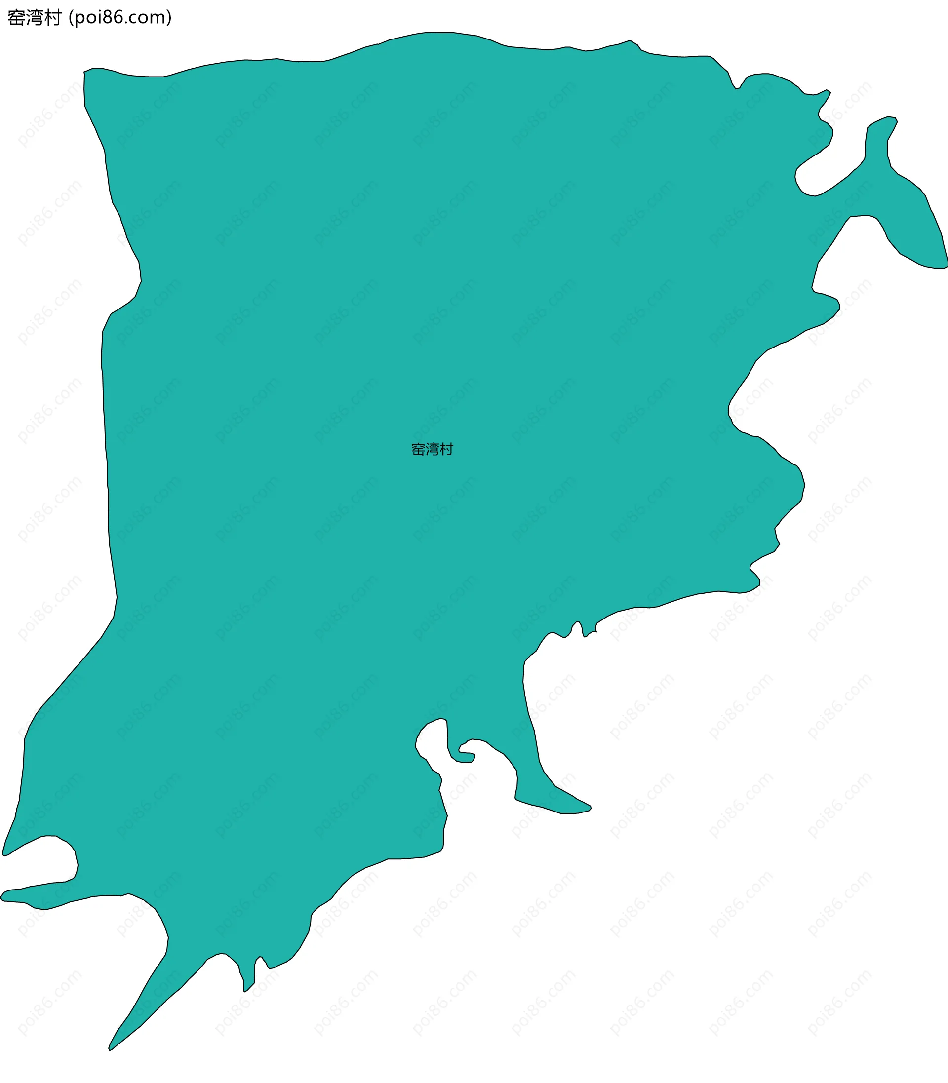 窑湾村边界地图
