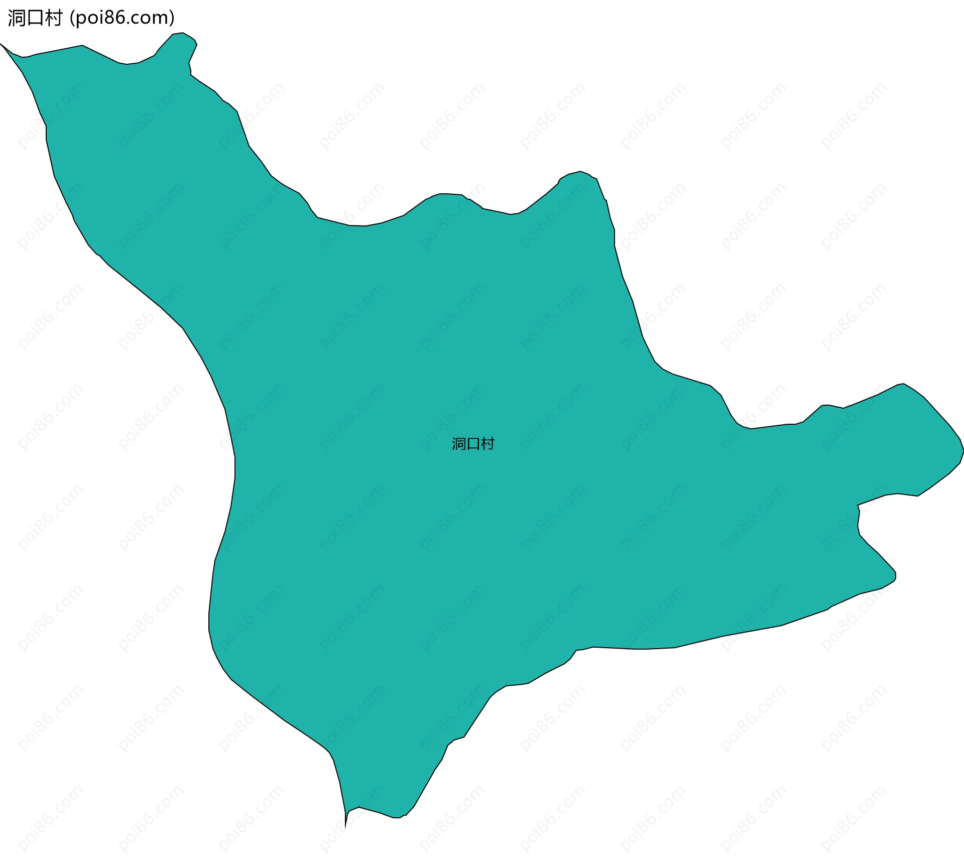 洞口村边界地图