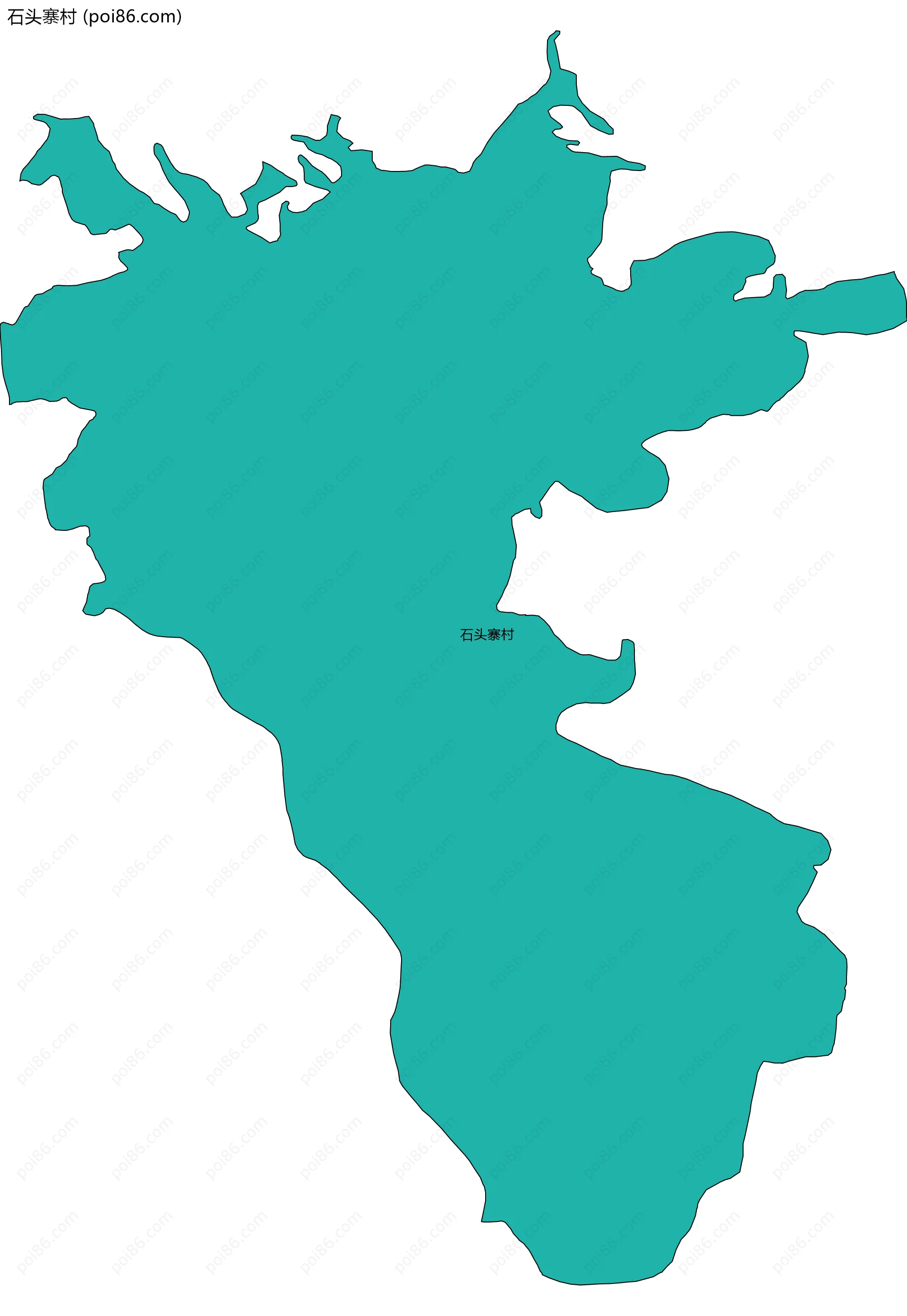 石头寨村边界地图