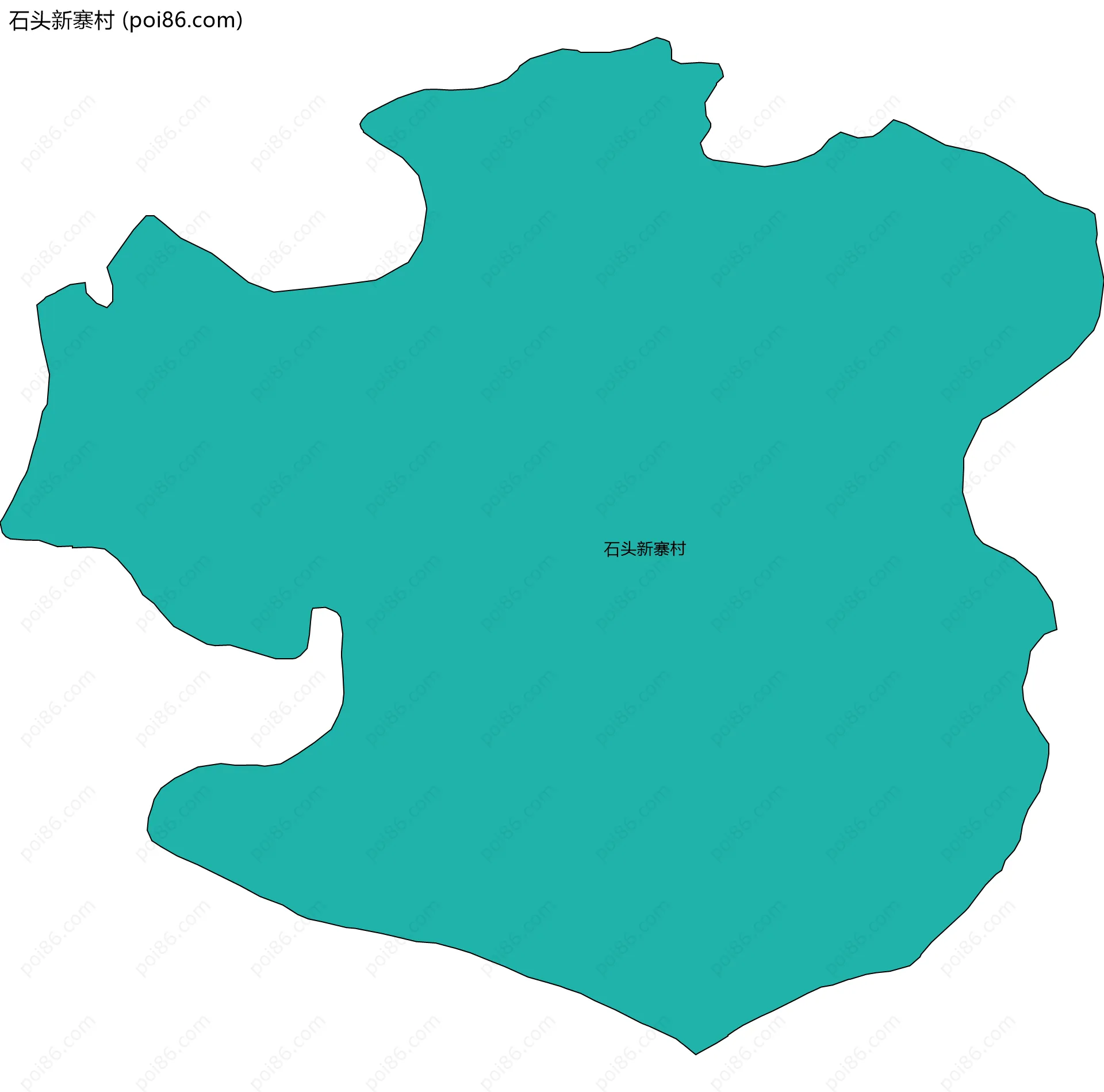 石头新寨村边界地图