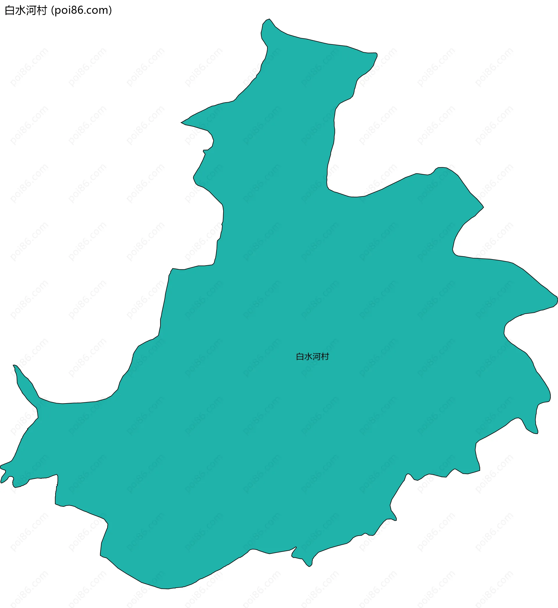 白水河村边界地图