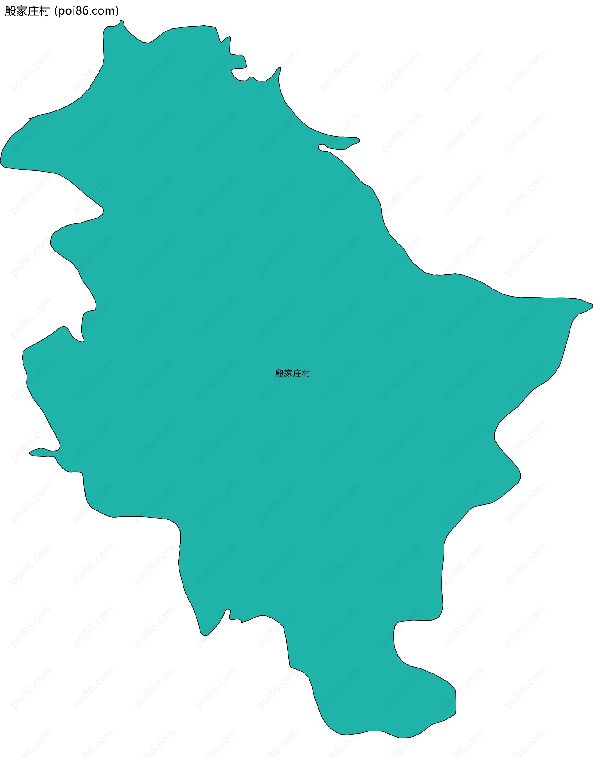 殷家庄村边界地图