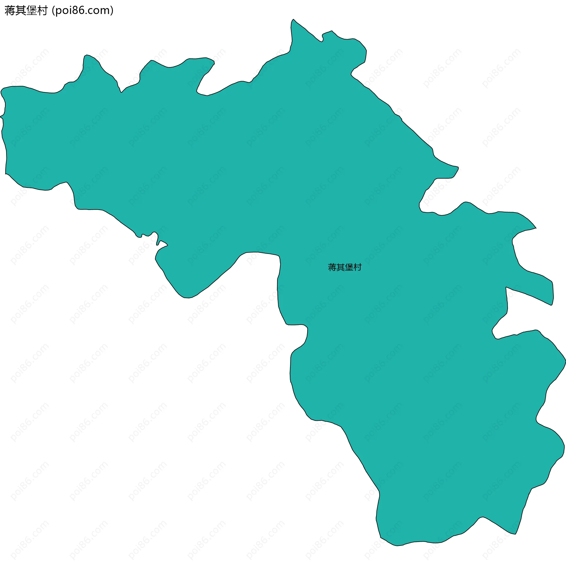 蒋其堡村边界地图
