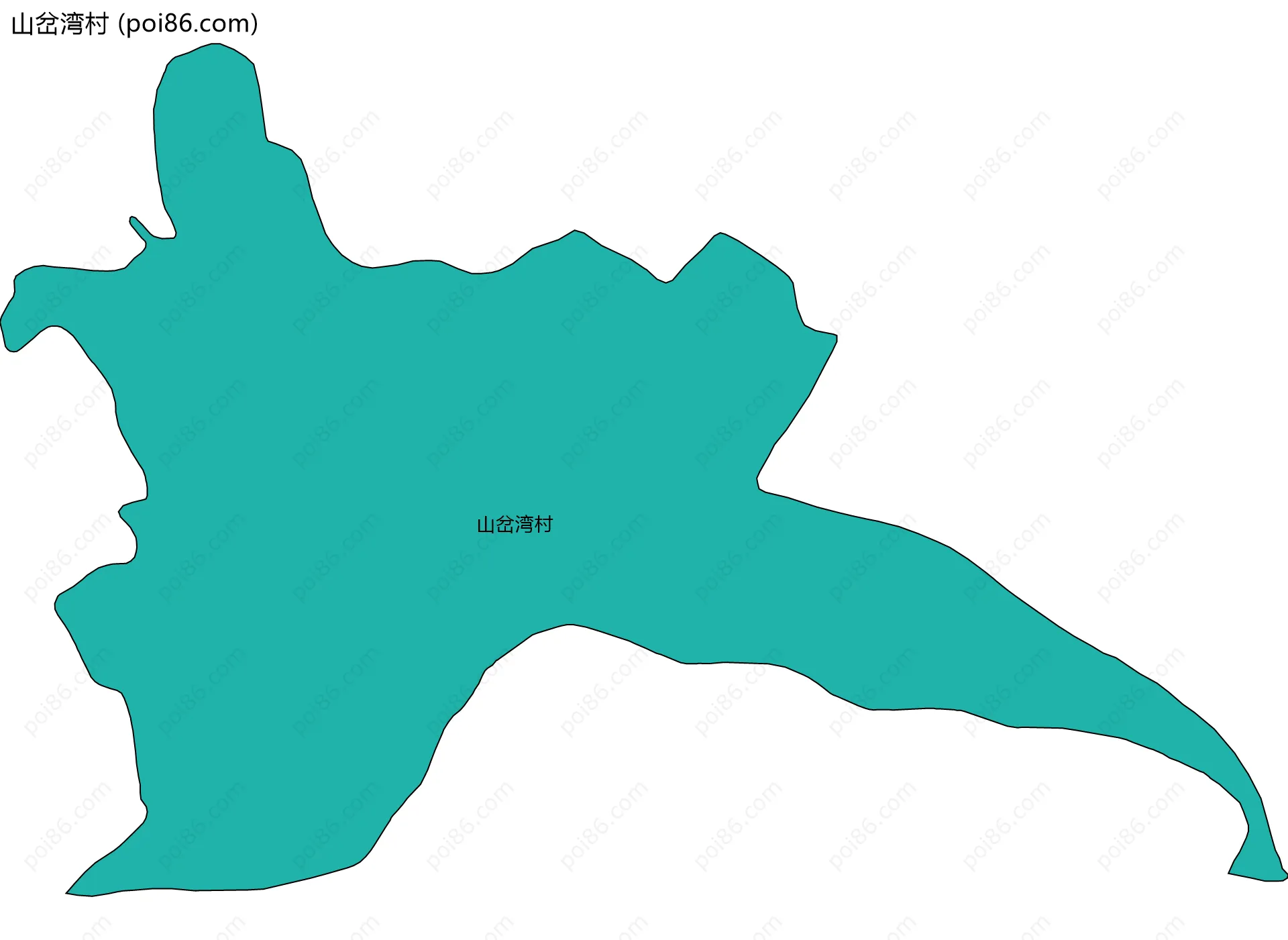 山岔湾村边界地图