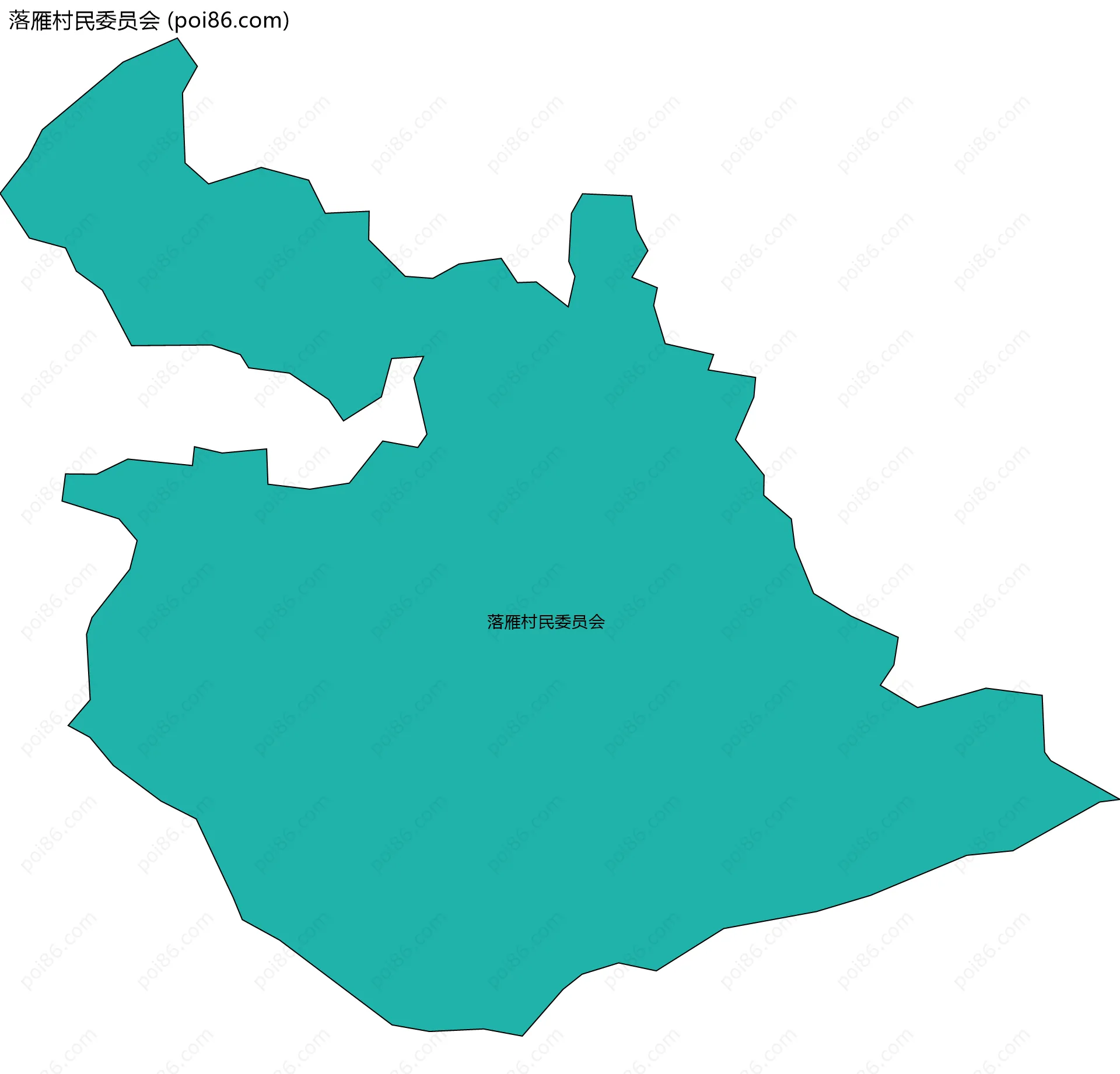 落雁村民委员会边界地图