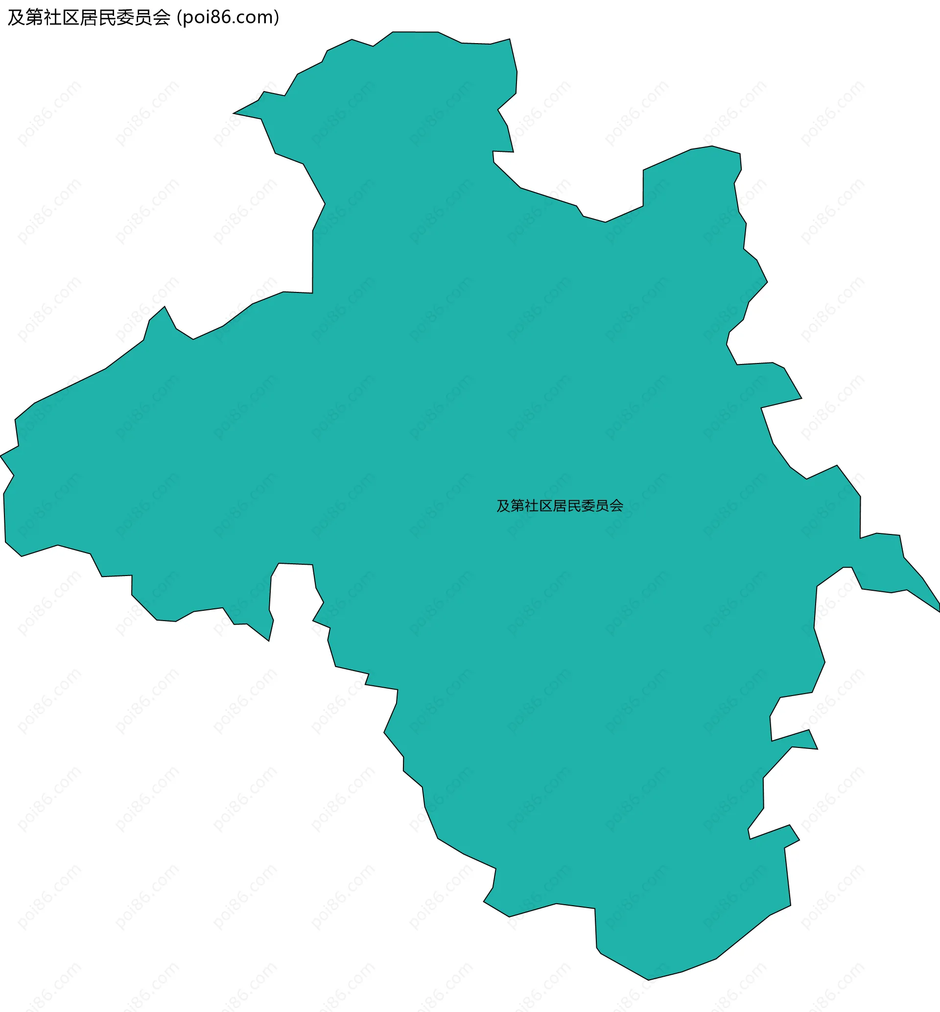 及第社区居民委员会边界地图