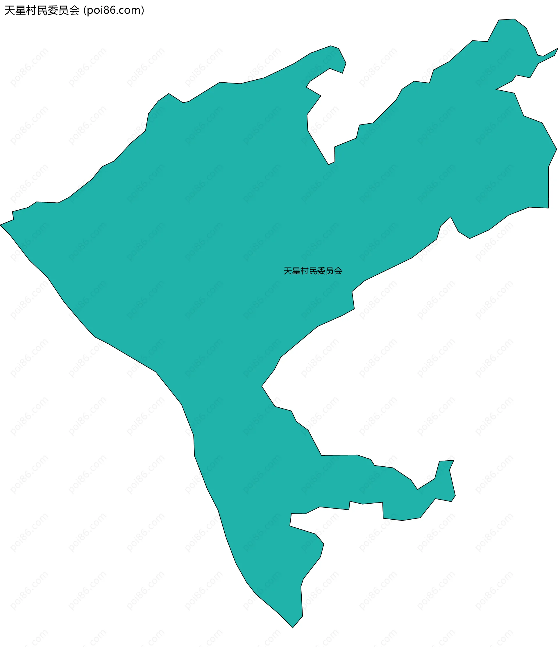 天星村民委员会边界地图