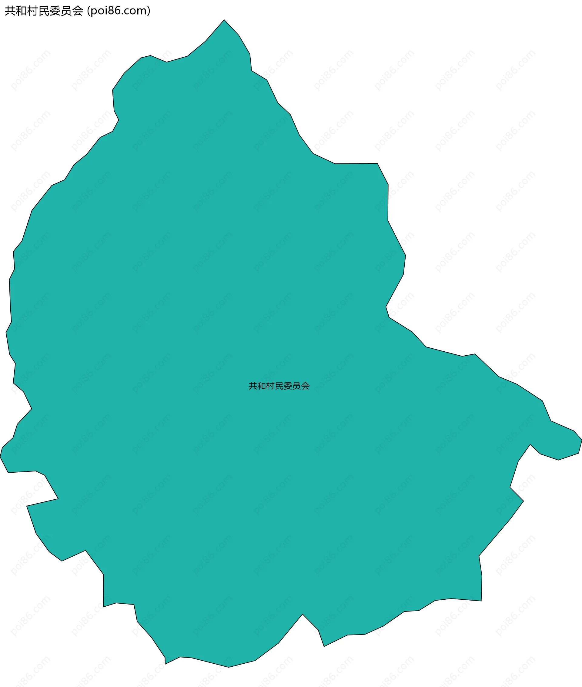 共和村民委员会边界地图