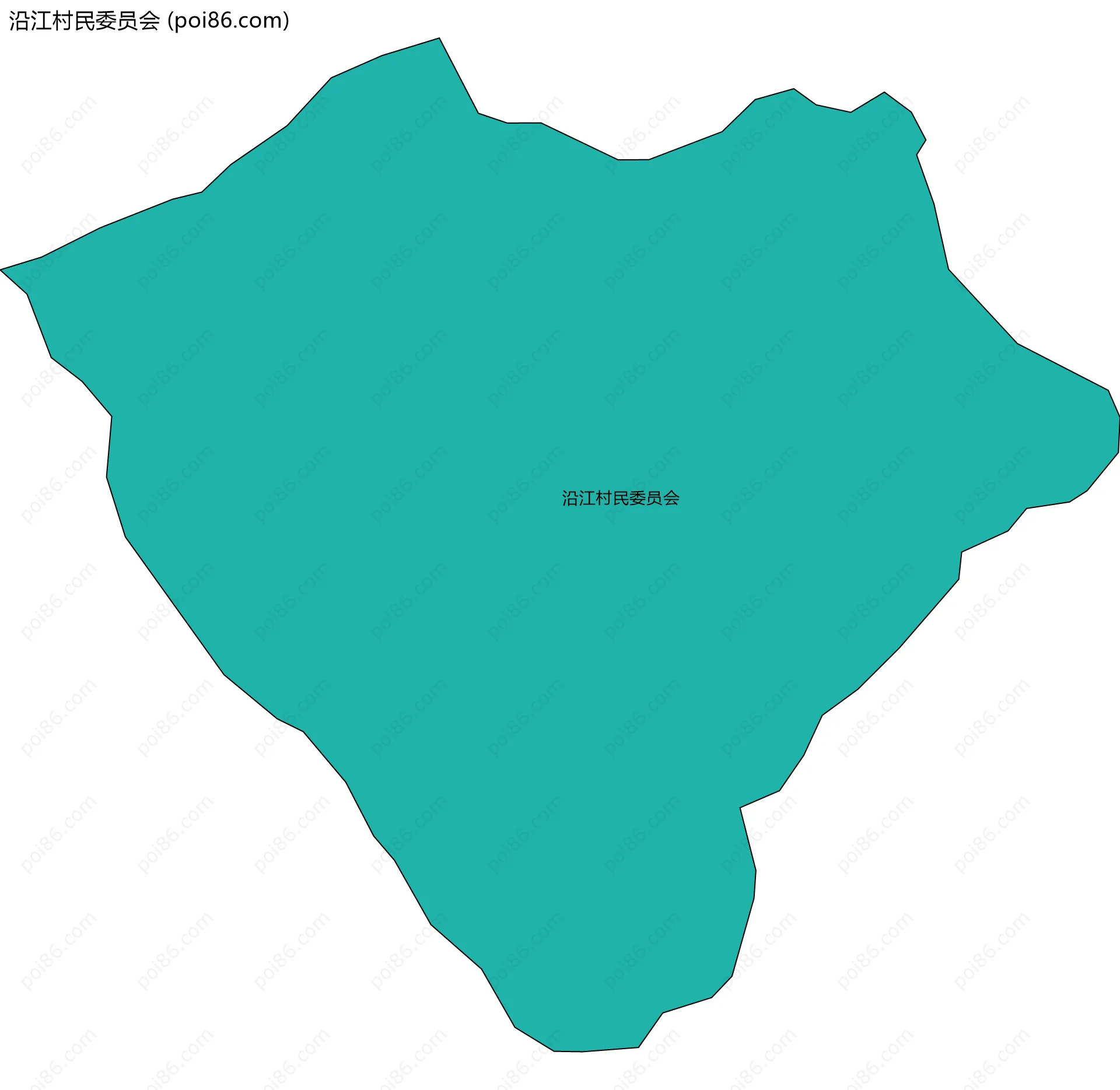 沿江村民委员会边界地图
