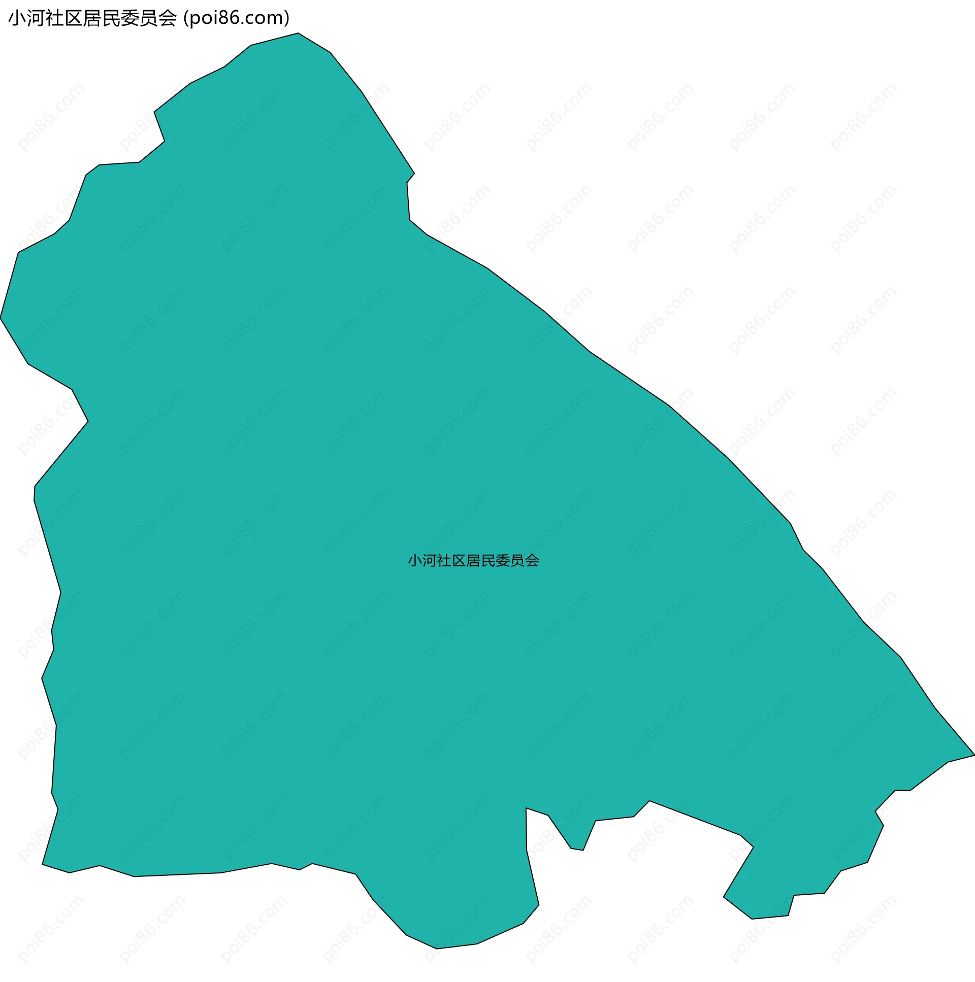 小河社区居民委员会边界地图
