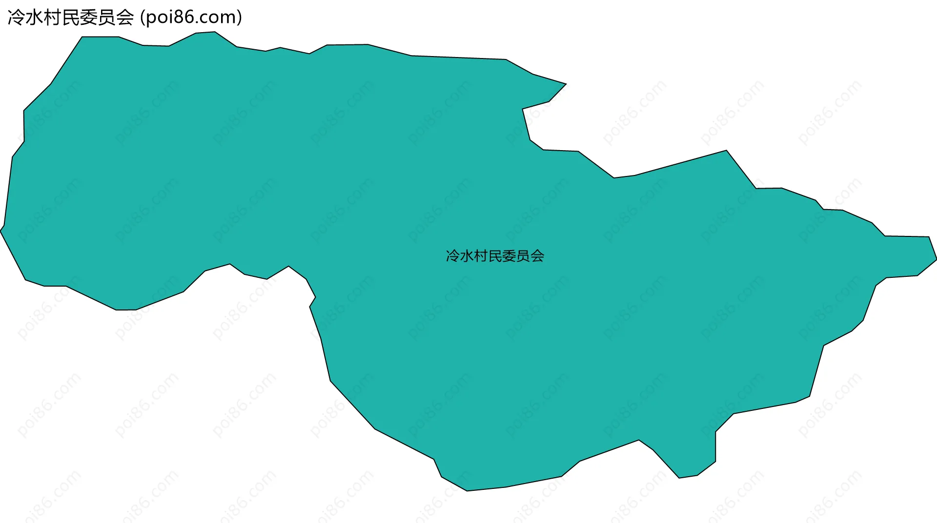 冷水村民委员会边界地图