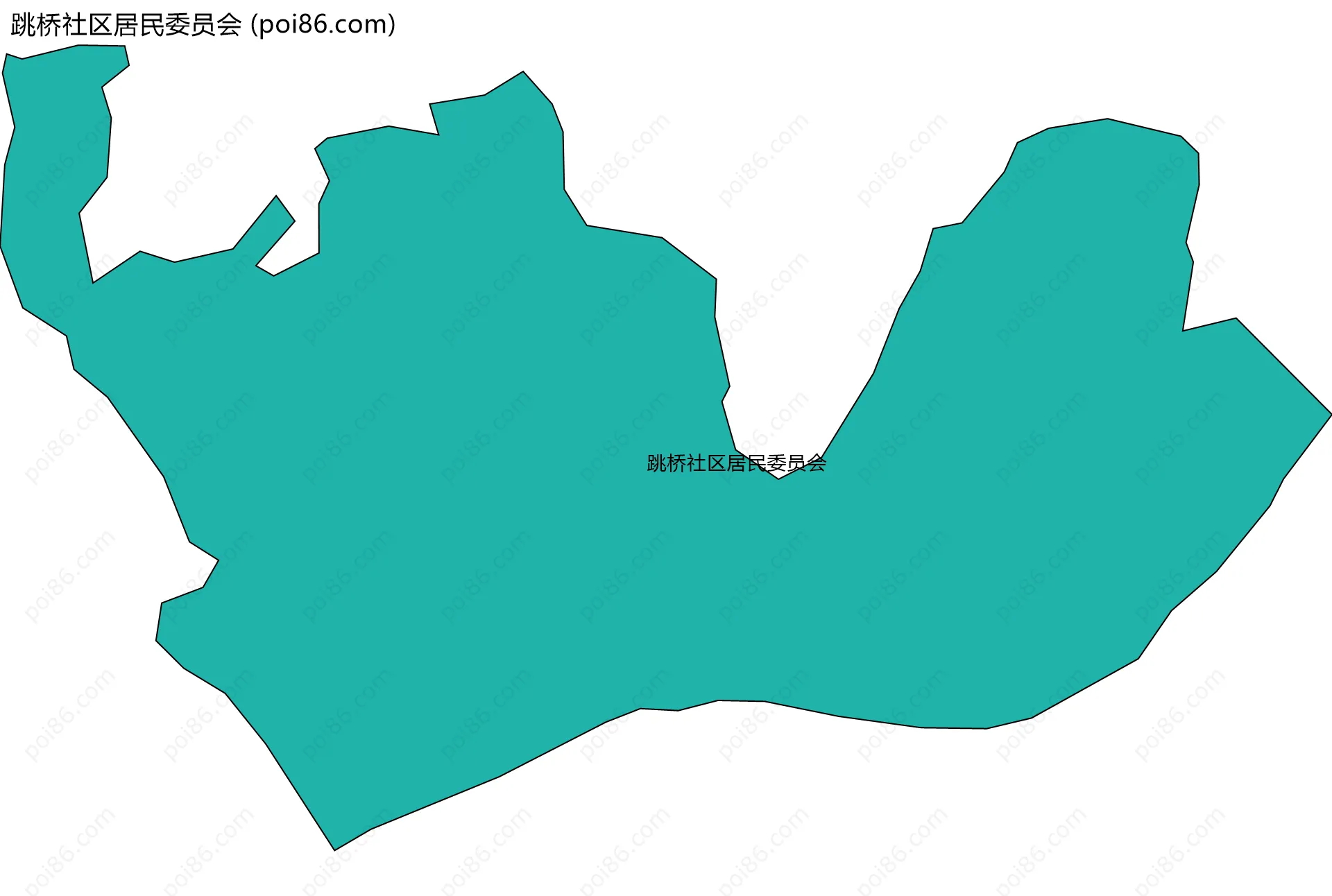 跳桥社区居民委员会边界地图