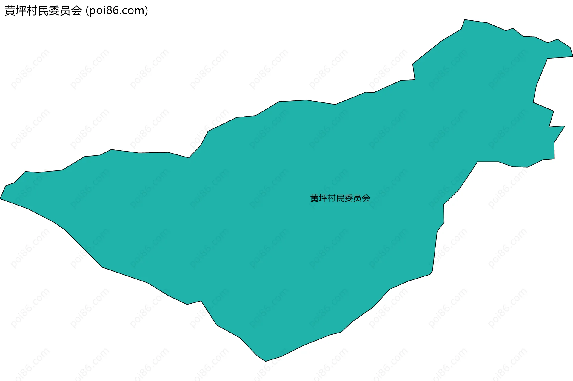 黄坪村民委员会边界地图