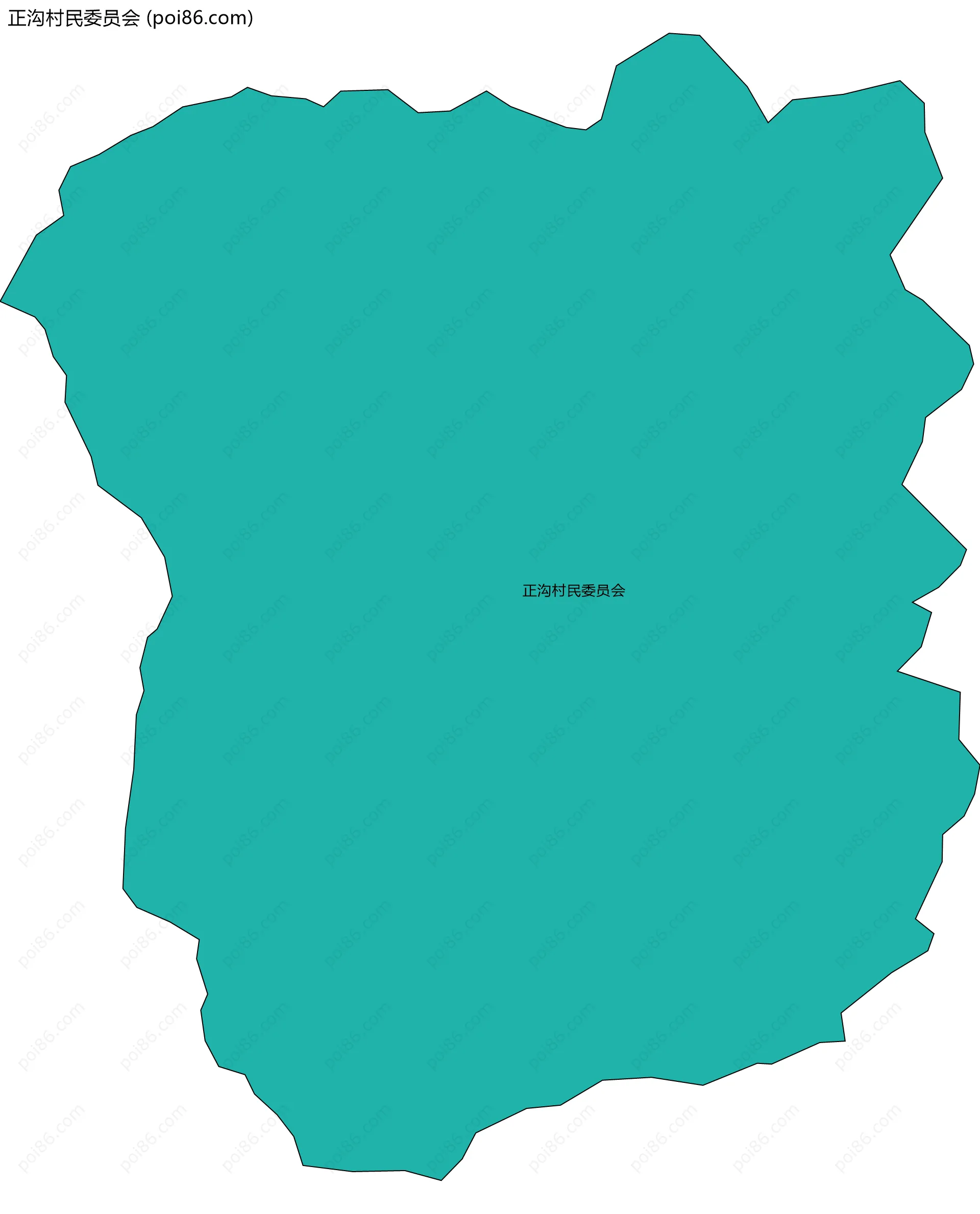 正沟村民委员会边界地图