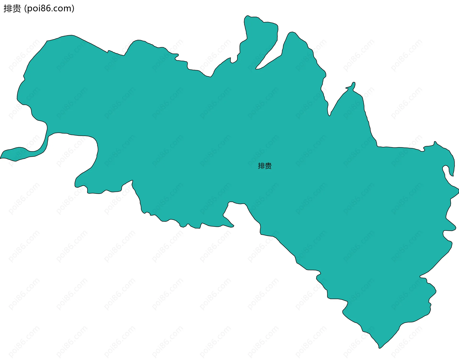 排贵边界地图