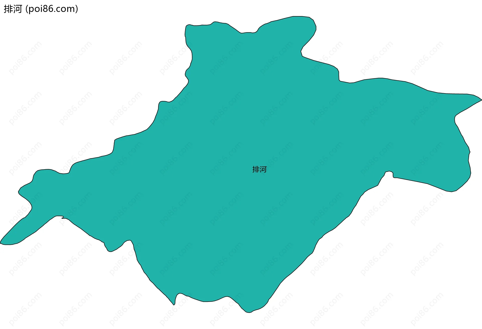 排河边界地图