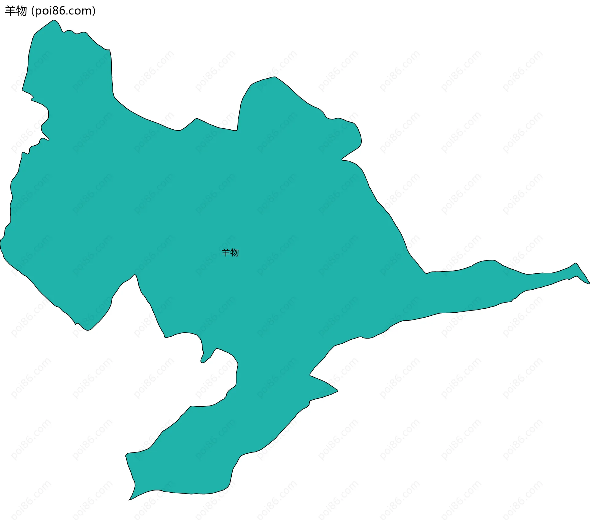 羊物边界地图