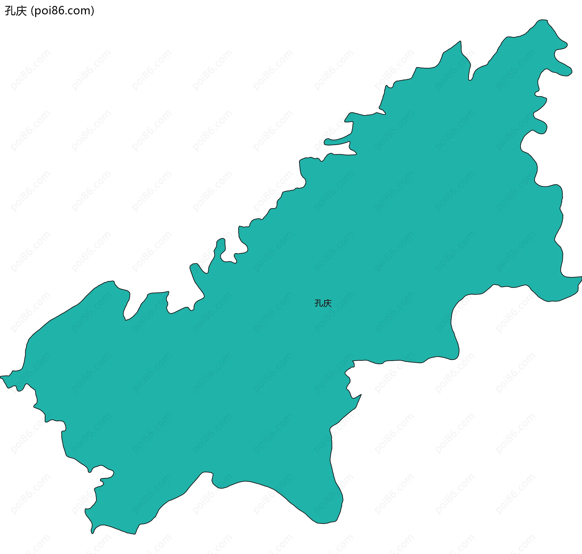 孔庆边界地图