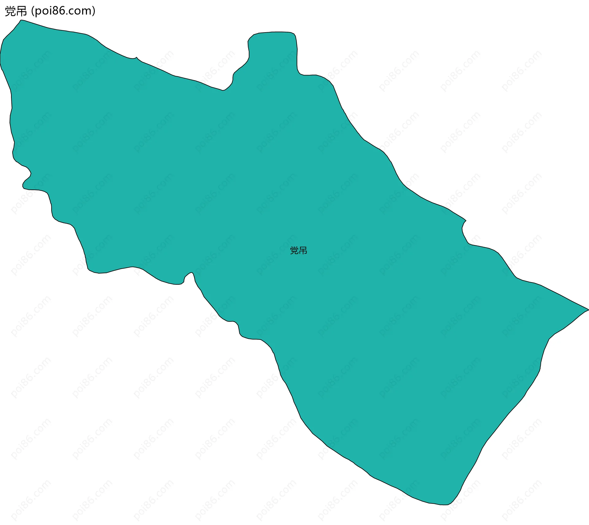 党吊边界地图