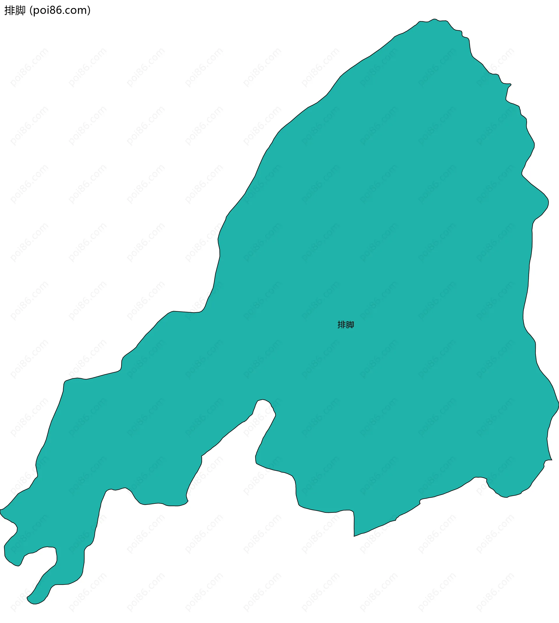 排脚边界地图