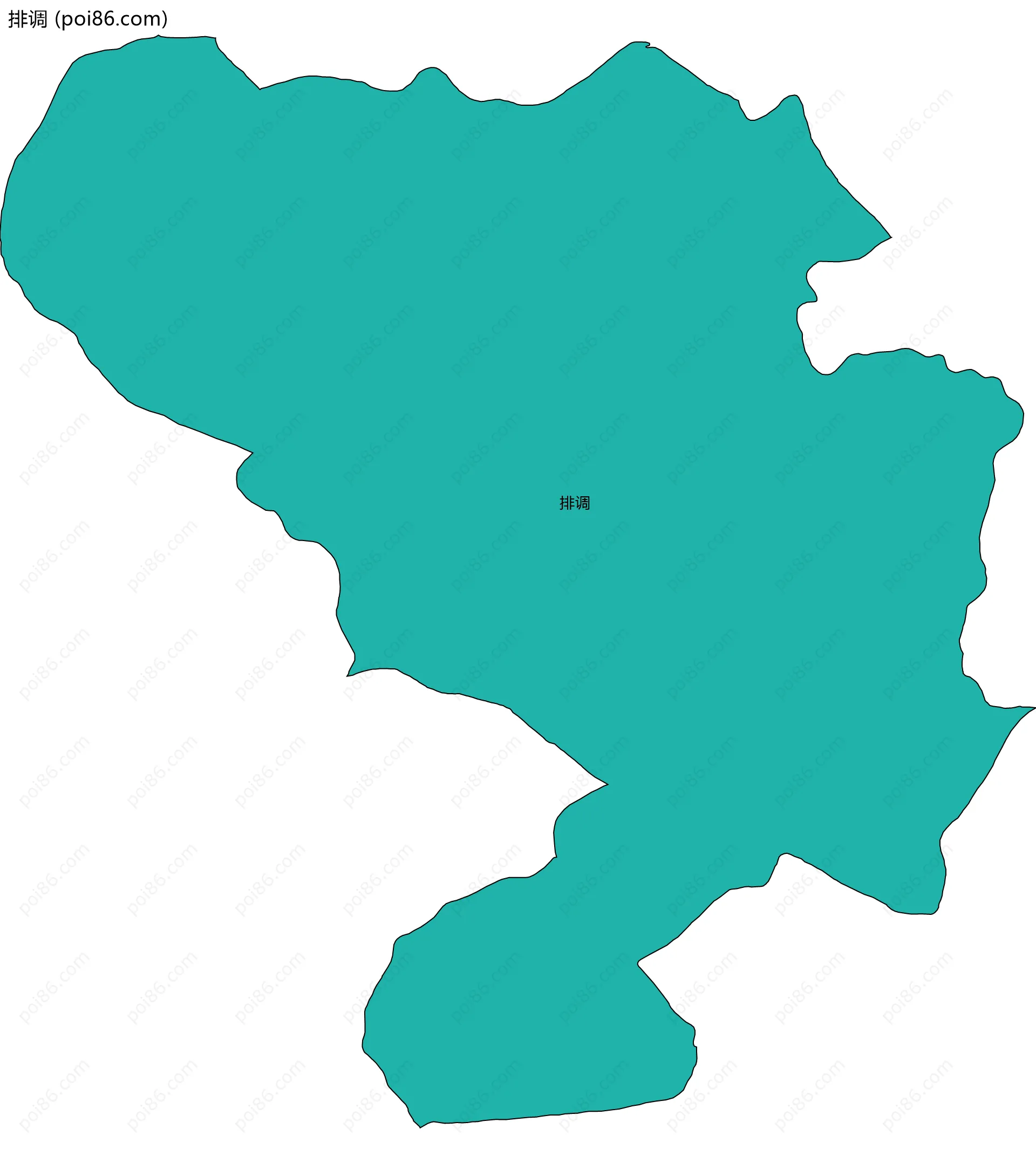 排调边界地图