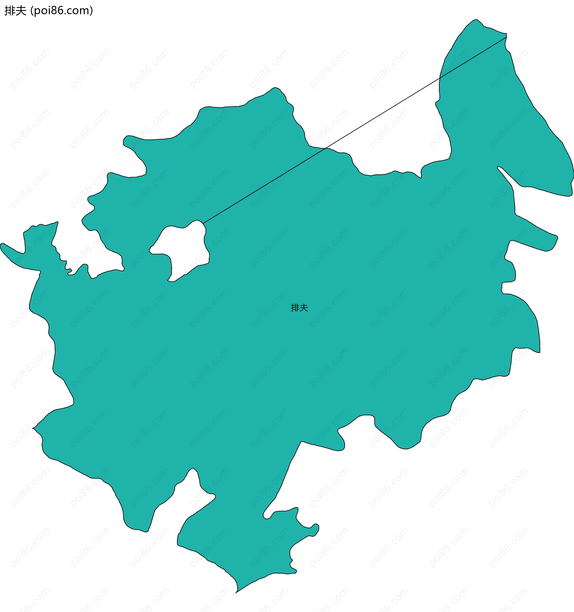 排夫边界地图
