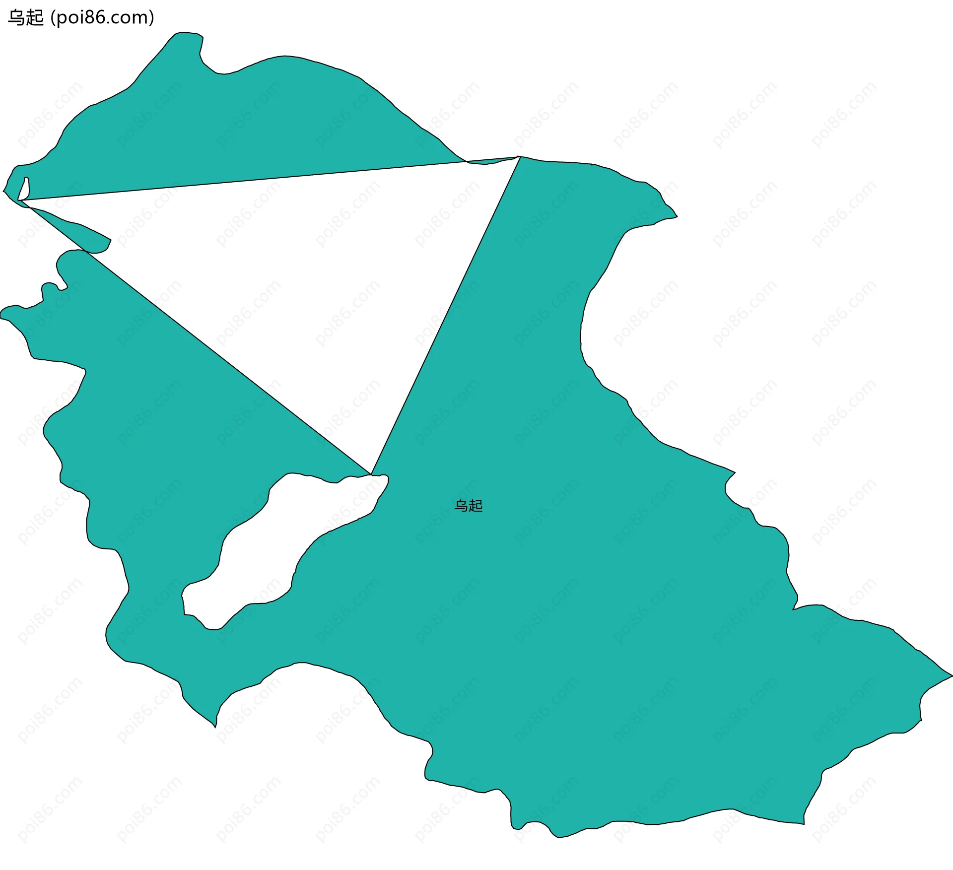 乌起边界地图