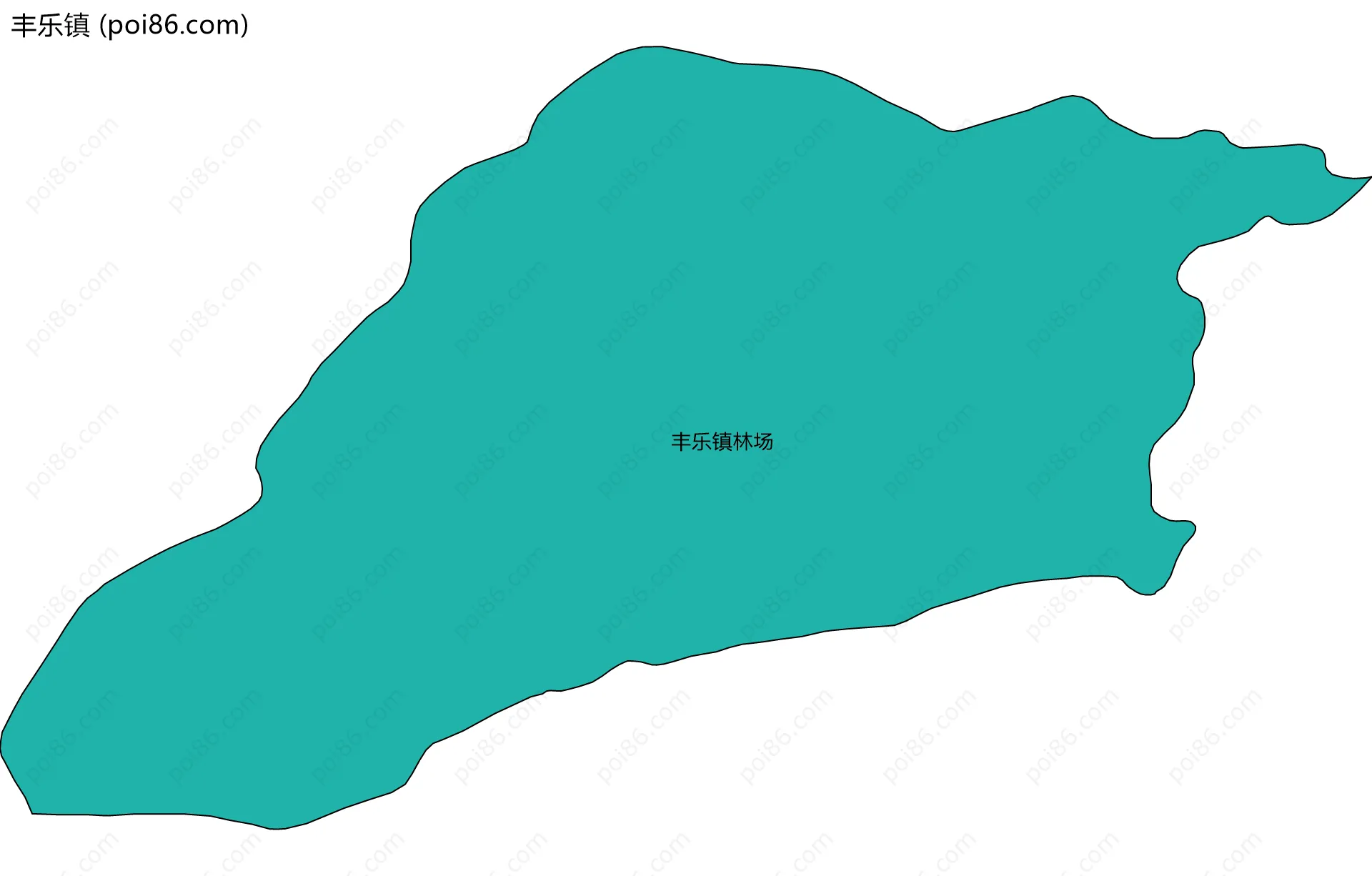 丰乐镇边界地图(五级行政区划)