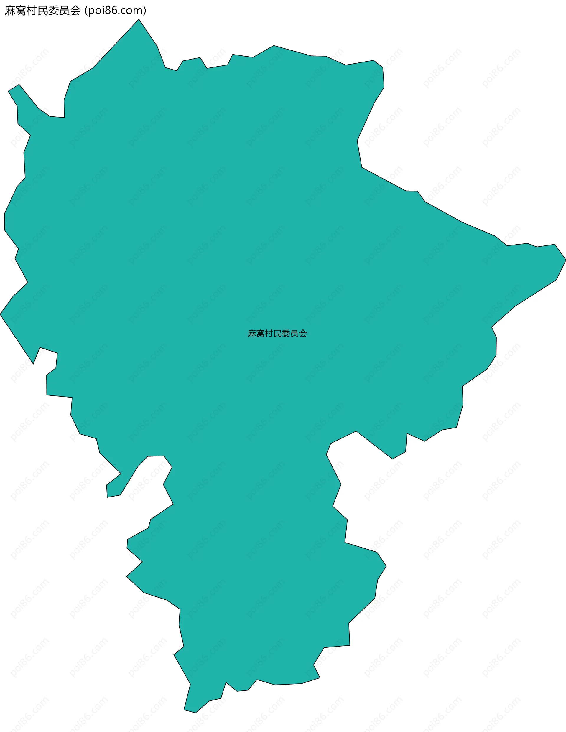麻窝村民委员会边界地图