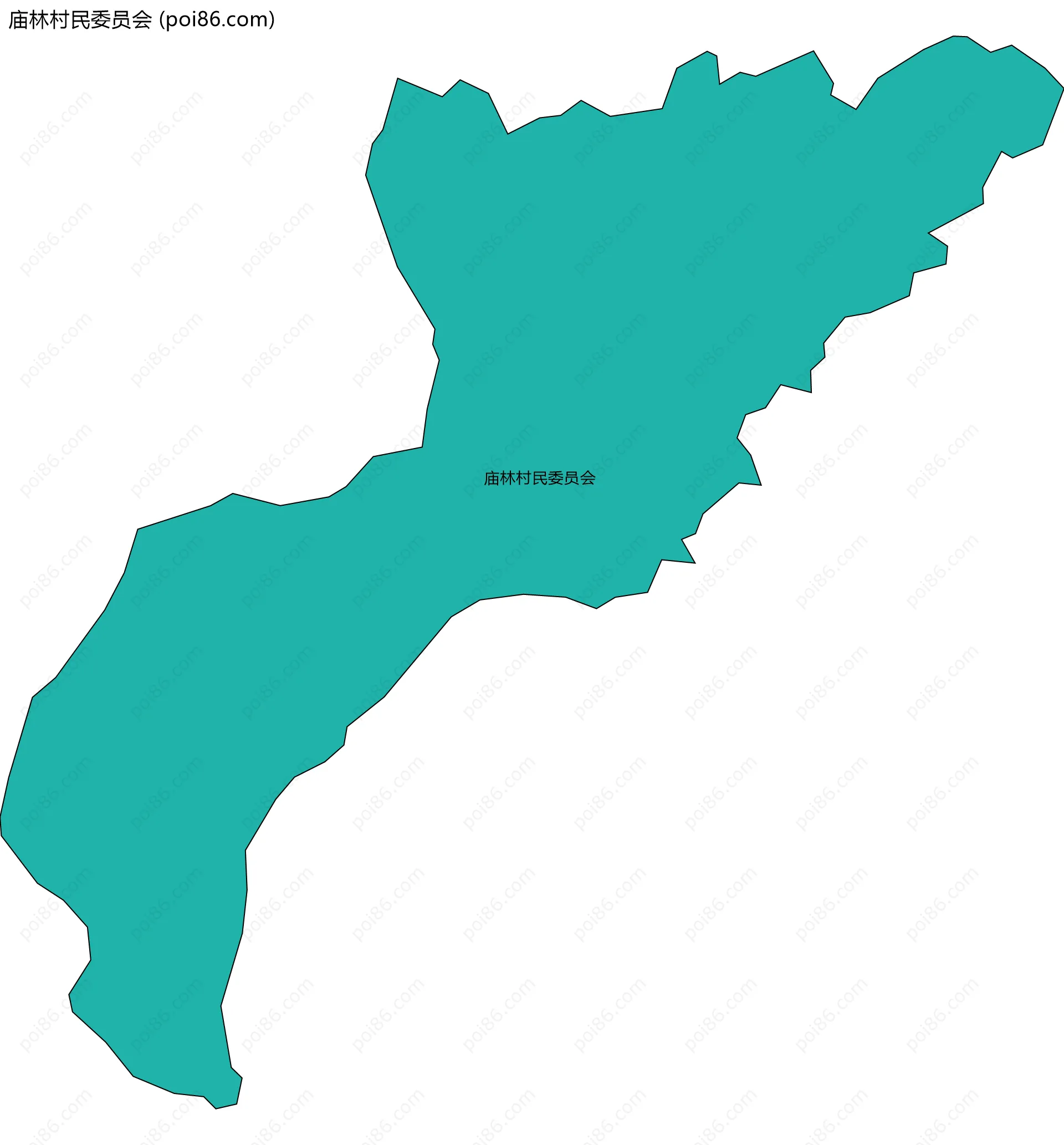 庙林村民委员会边界地图