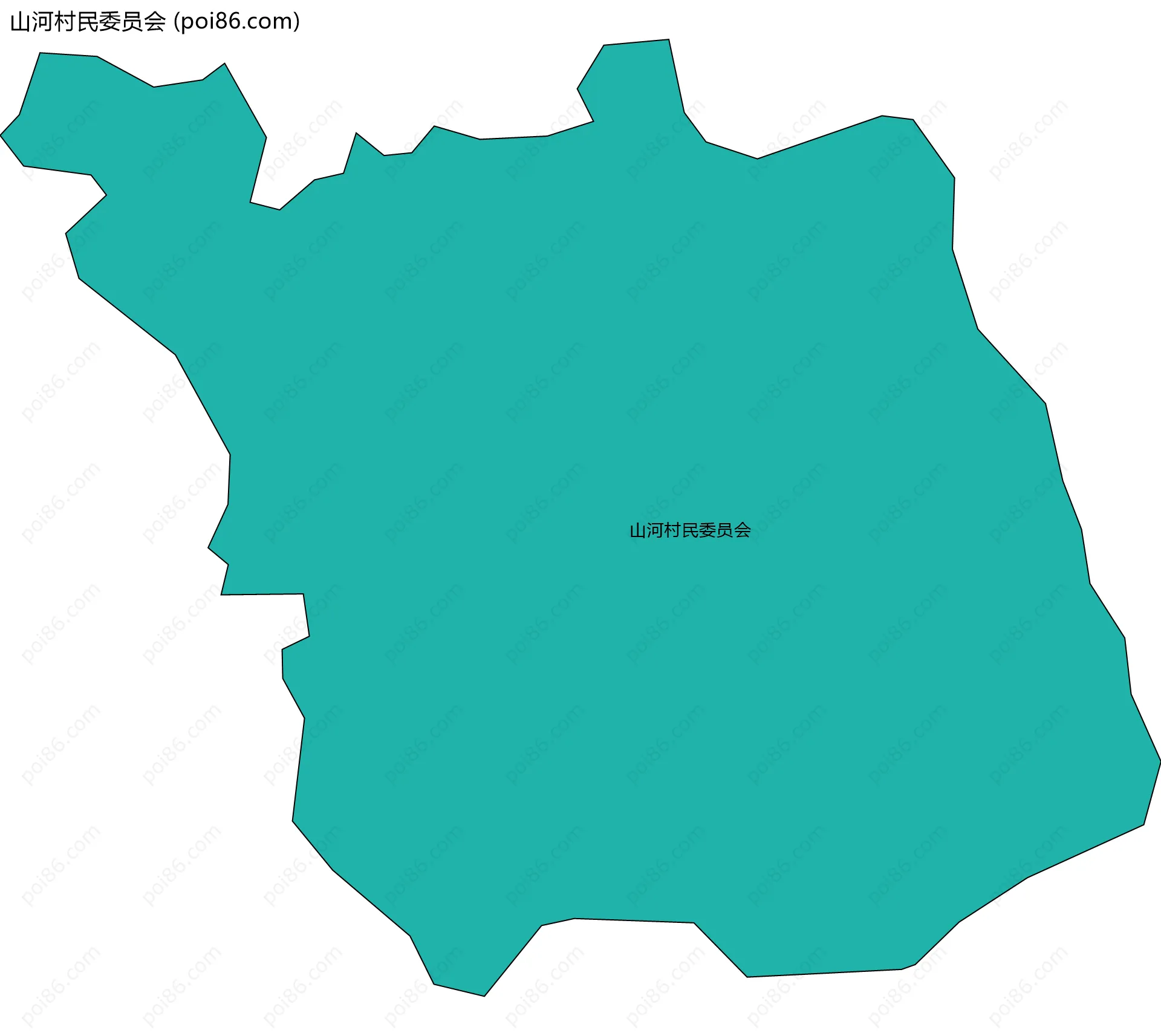 山河村民委员会边界地图