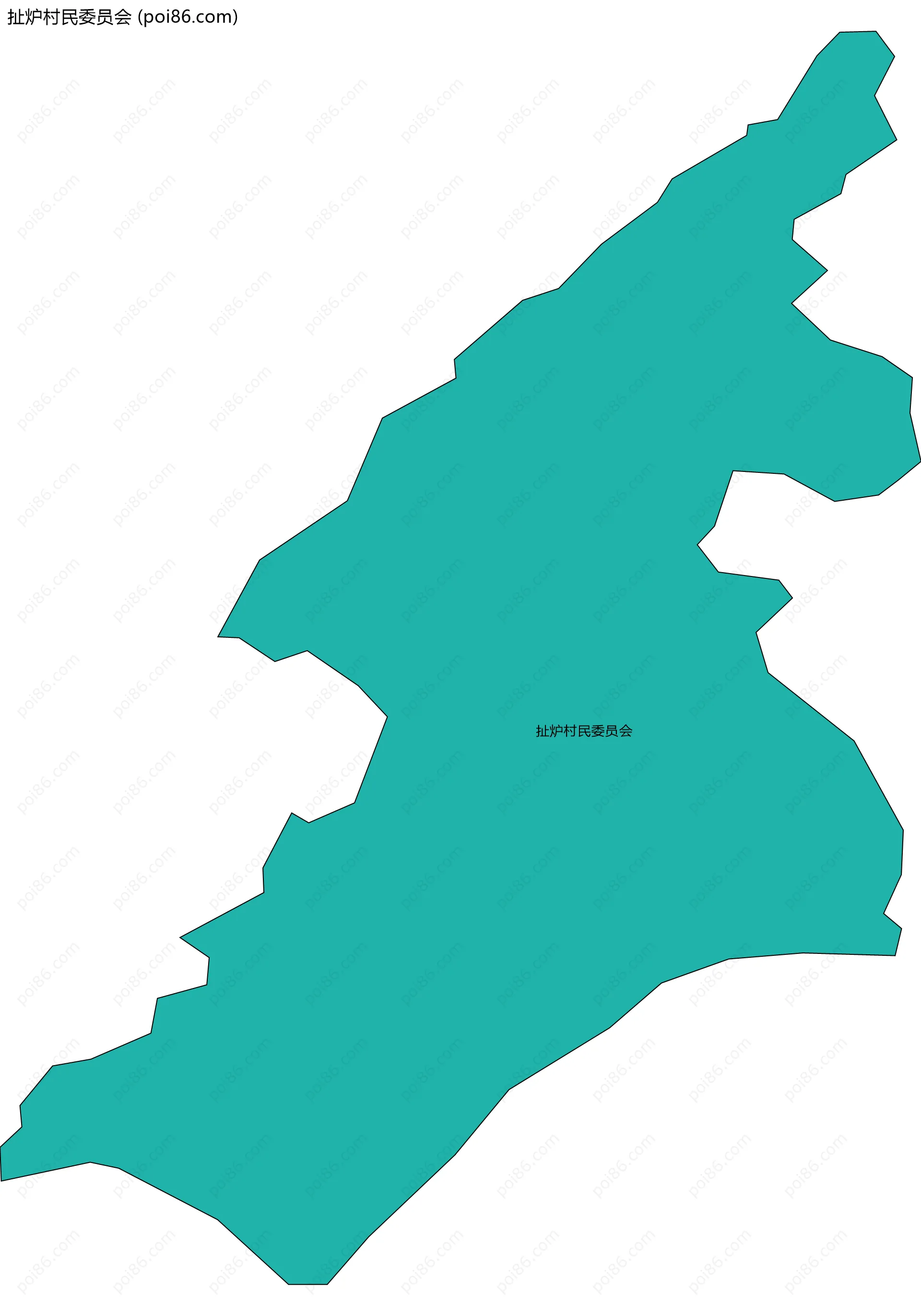 扯炉村民委员会边界地图