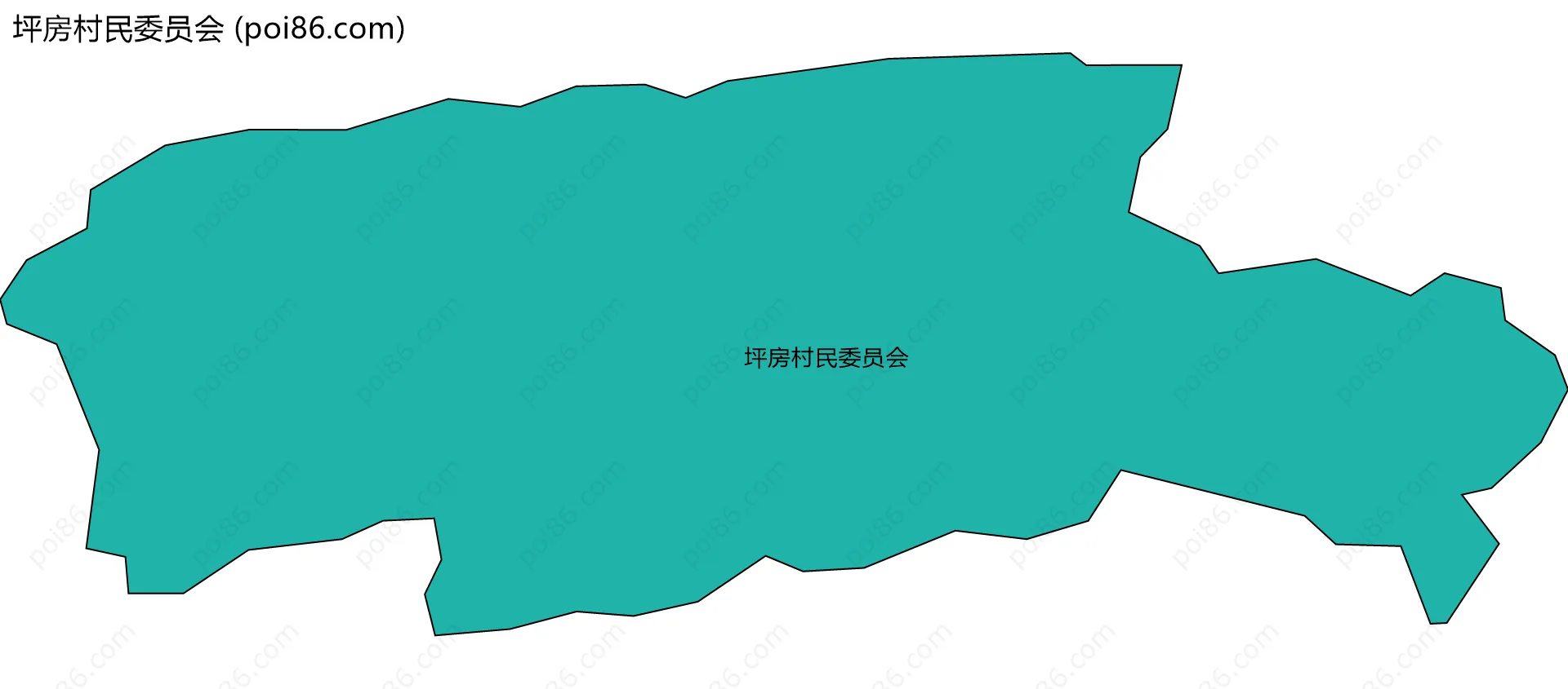 坪房村民委员会边界地图