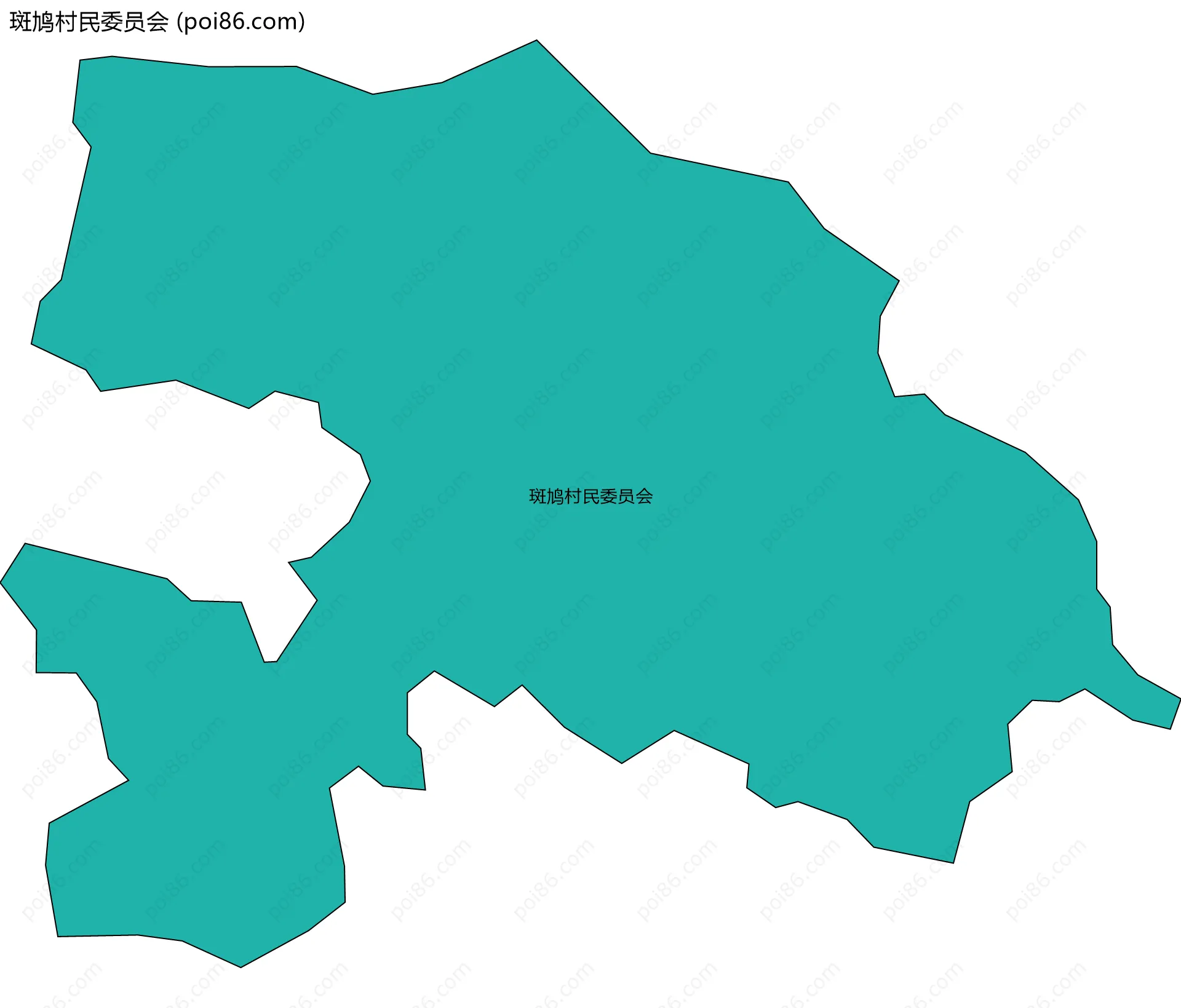 斑鸠村民委员会边界地图