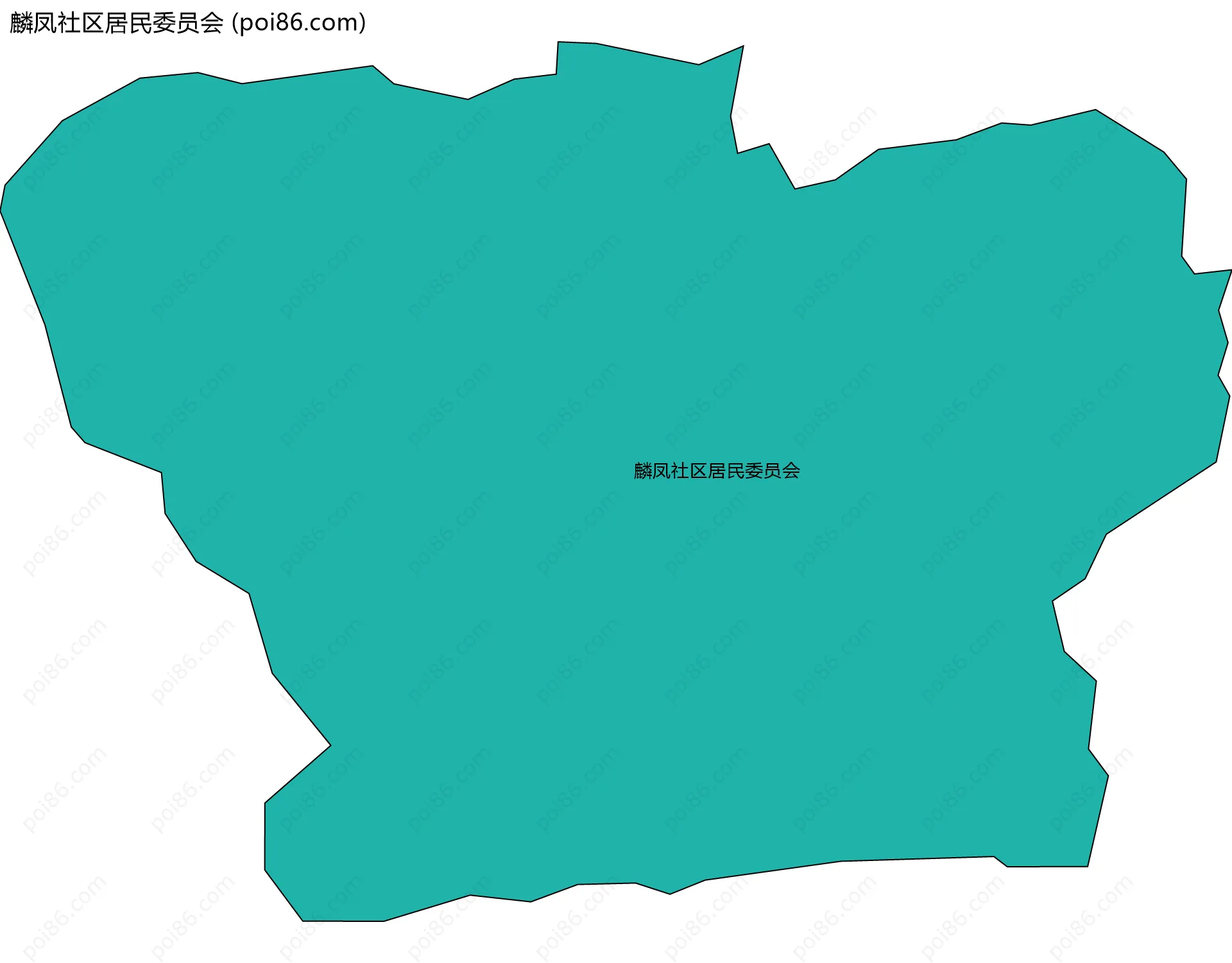 麟凤社区居民委员会边界地图