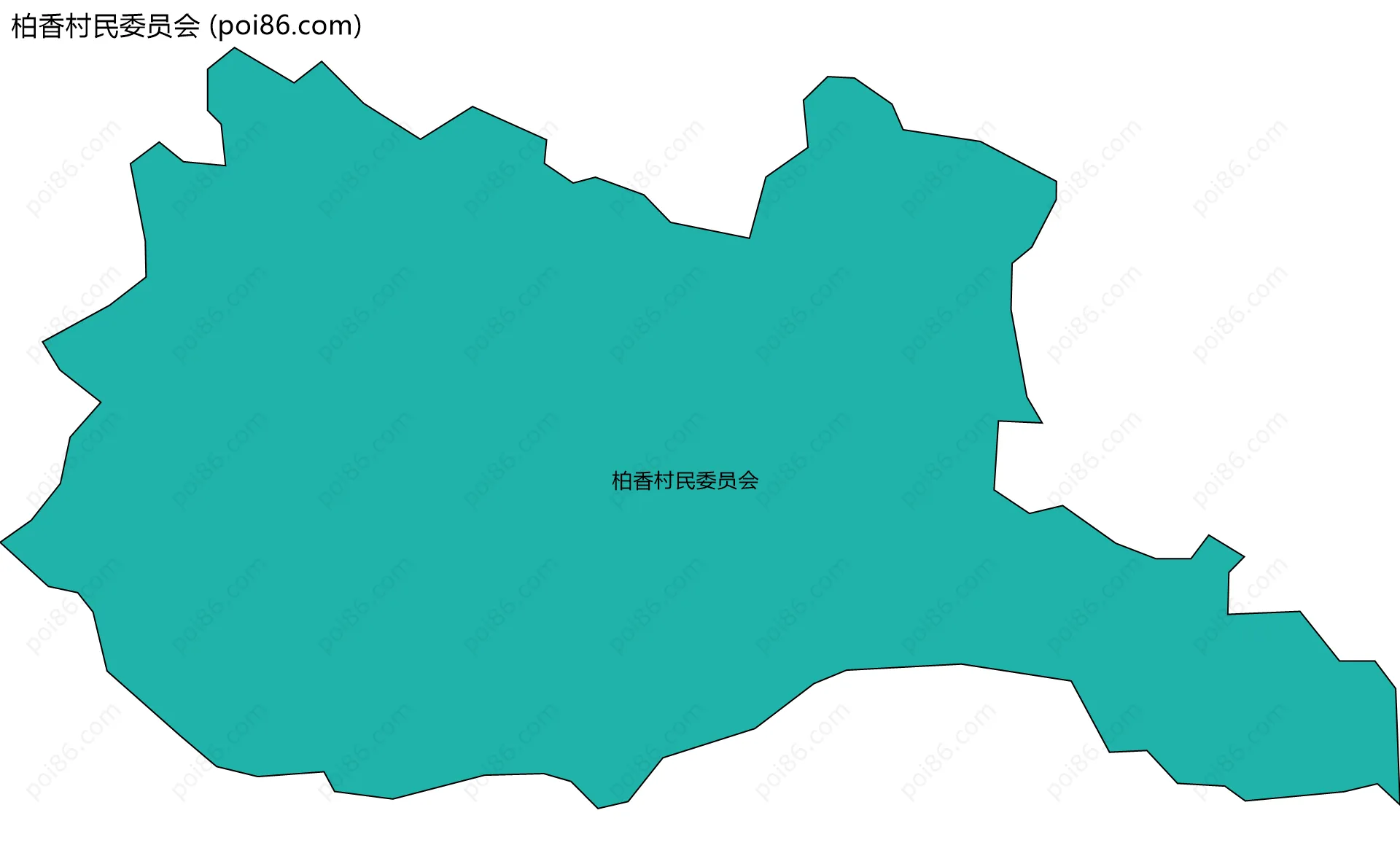 柏香村民委员会边界地图