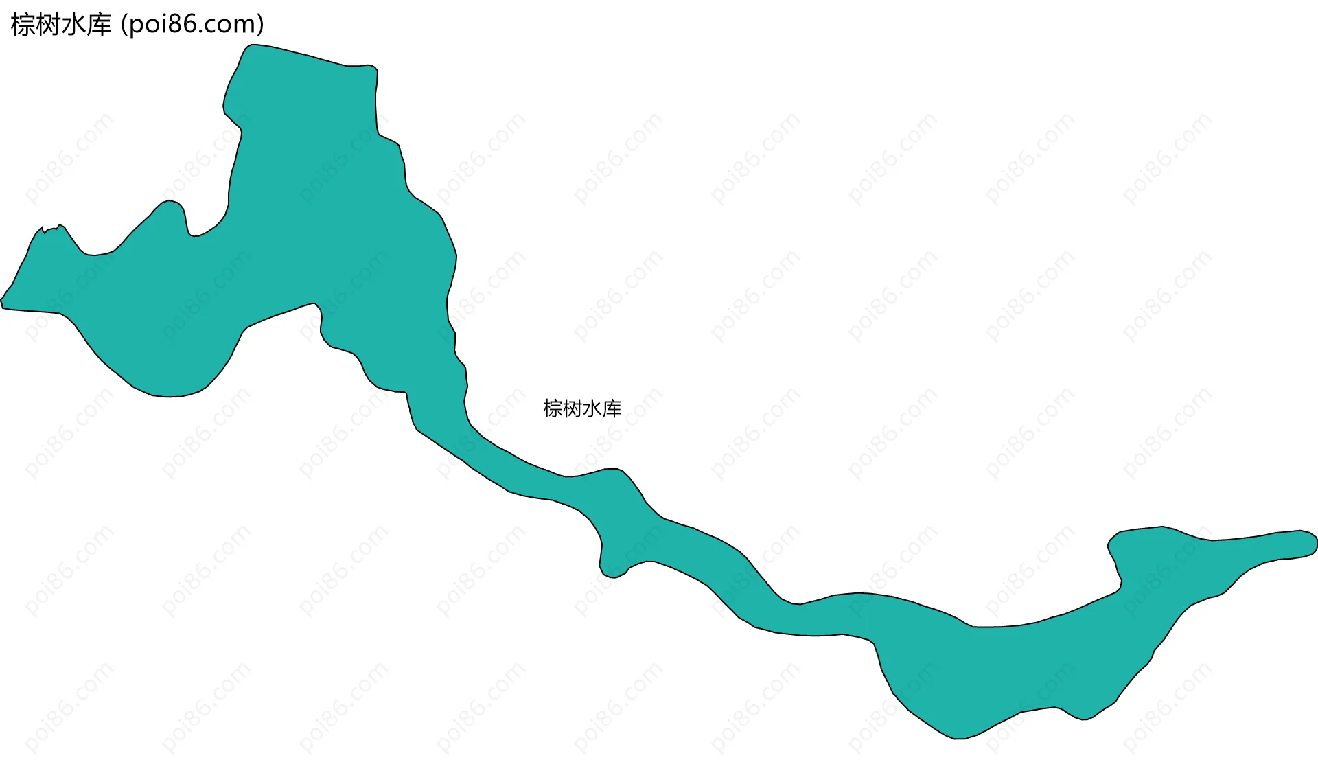 棕树水库边界地图