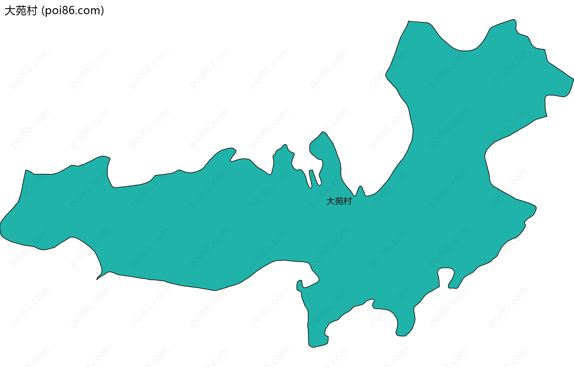 大苑村边界地图