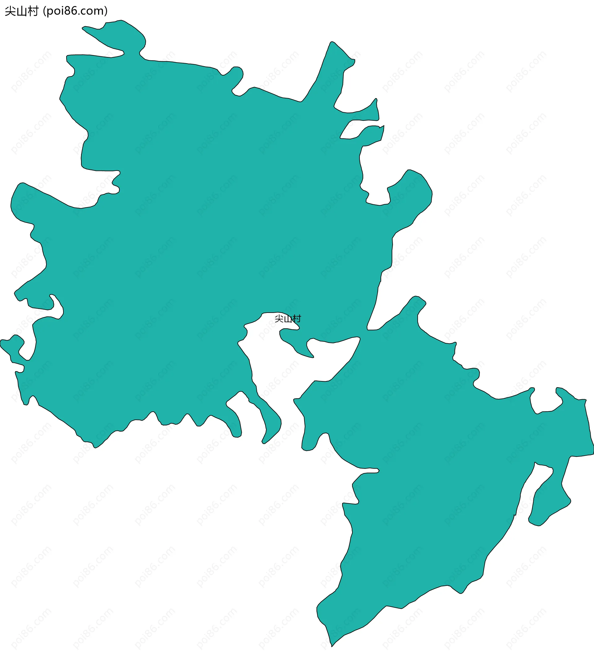 尖山村边界地图