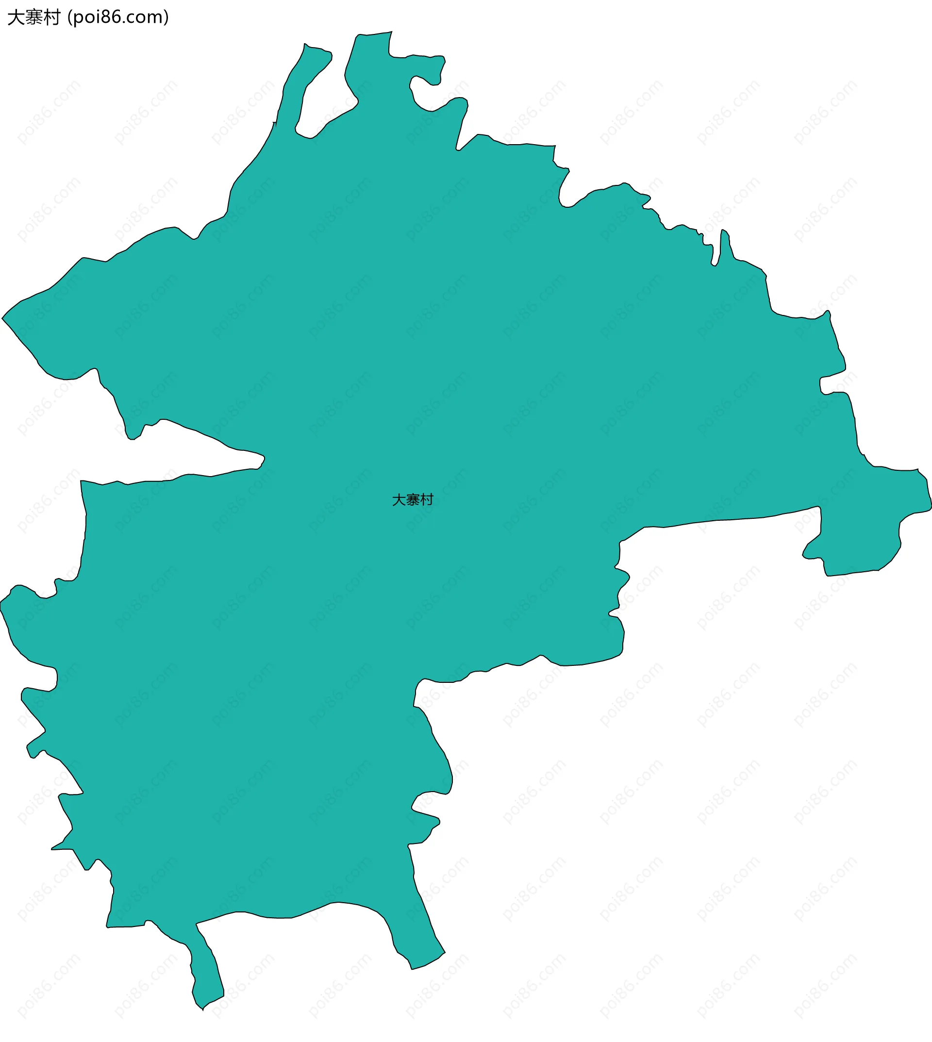 大寨村边界地图