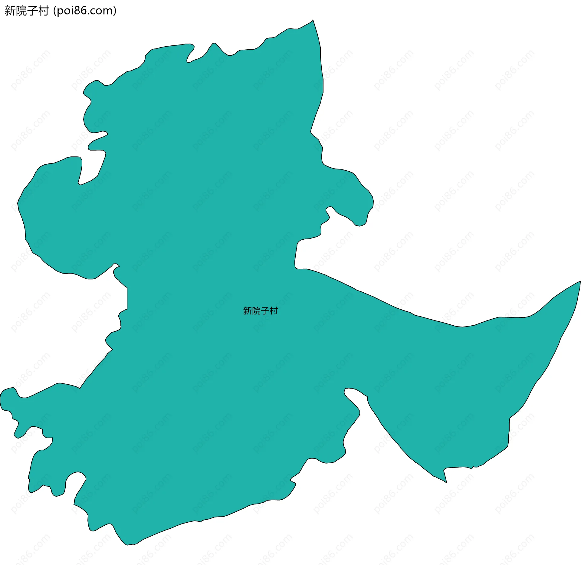新院子村边界地图