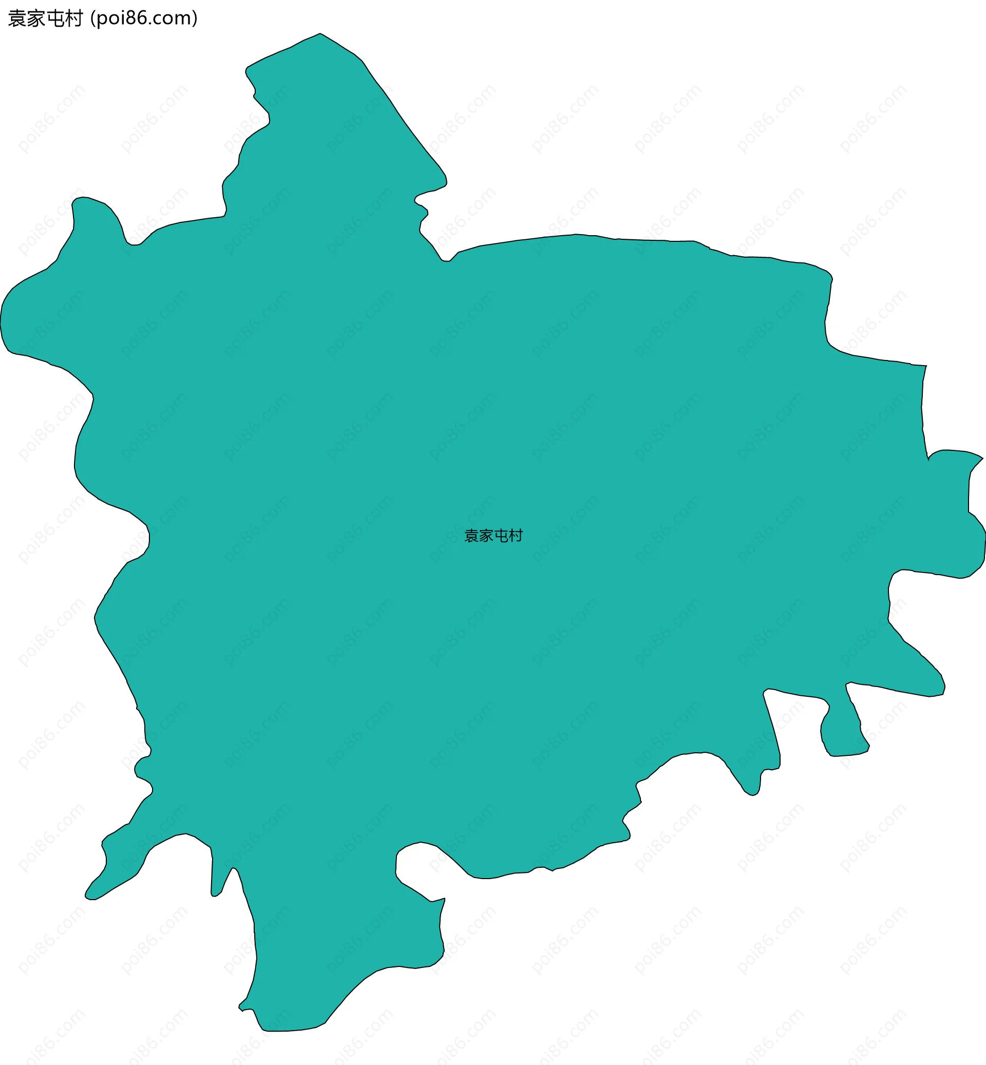 袁家屯村边界地图