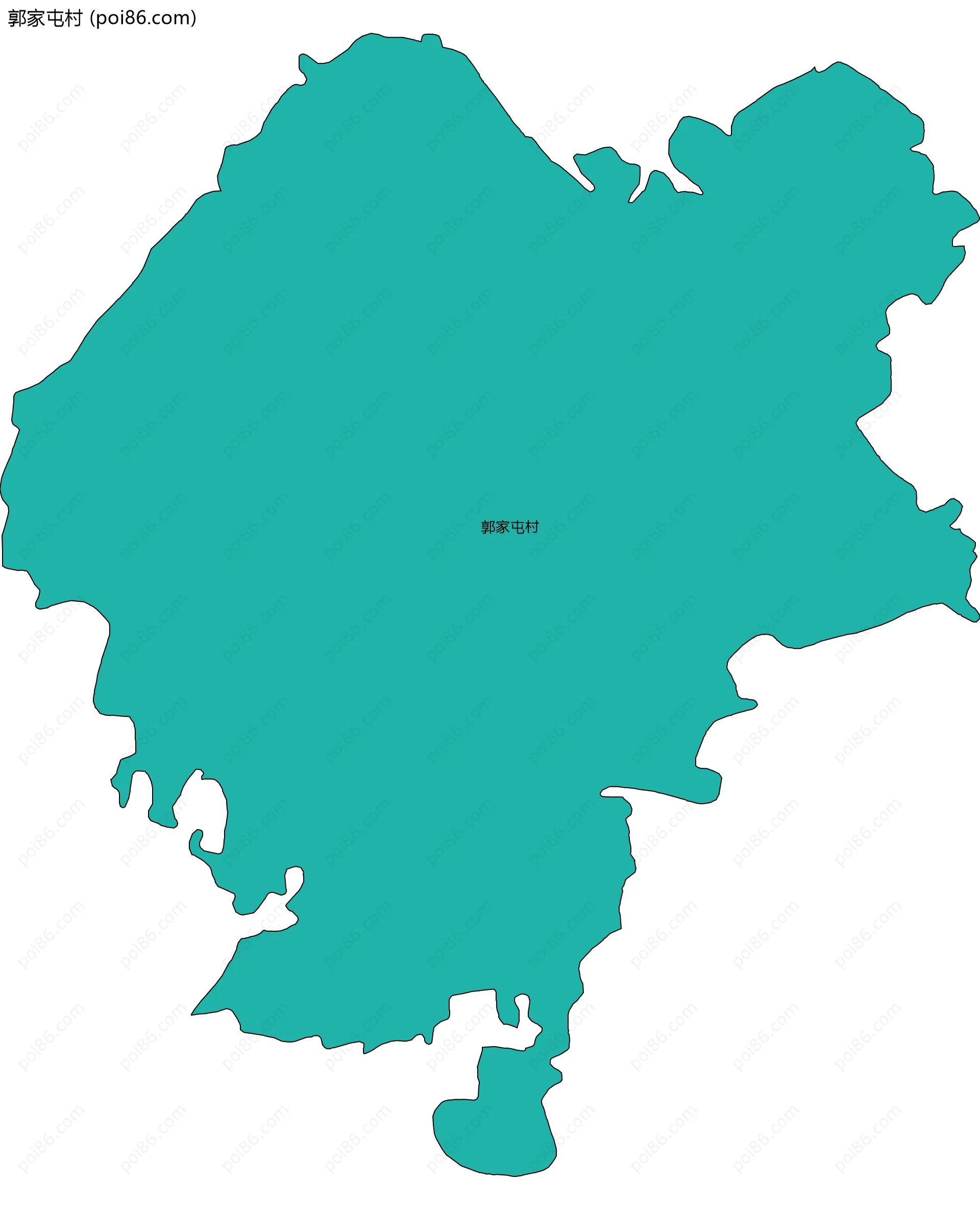 郭家屯村边界地图