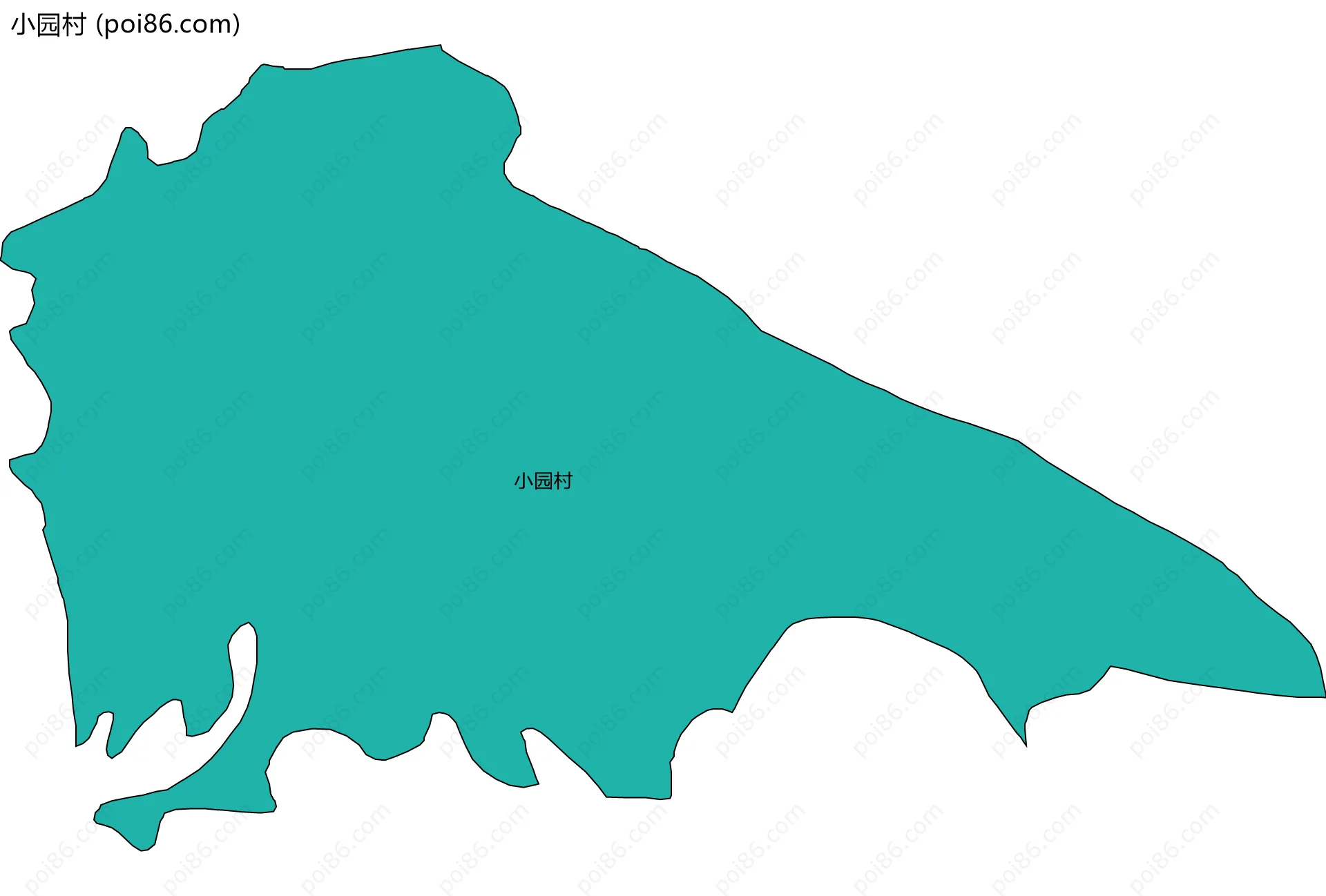 小园村边界地图