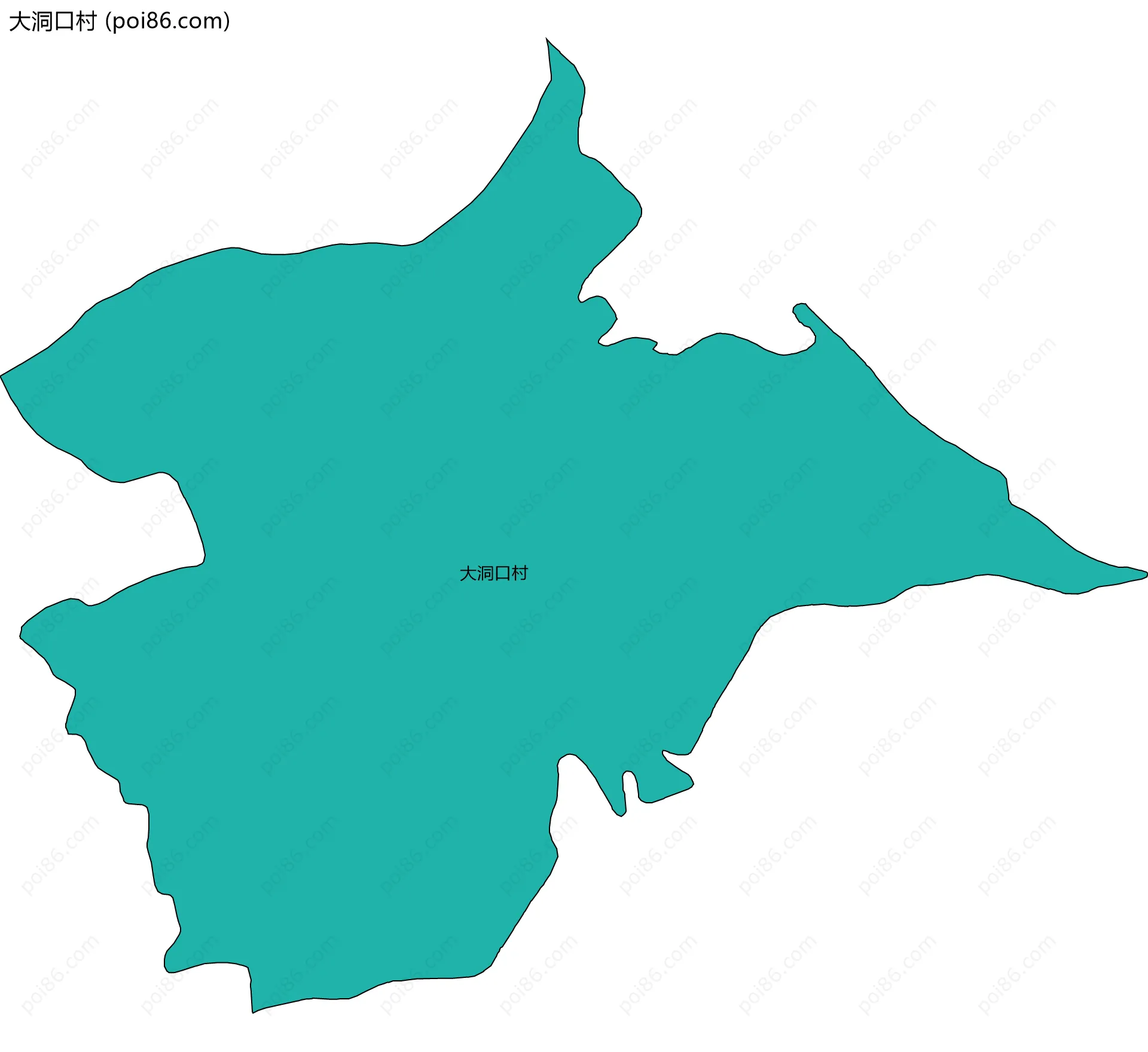 大洞口村边界地图